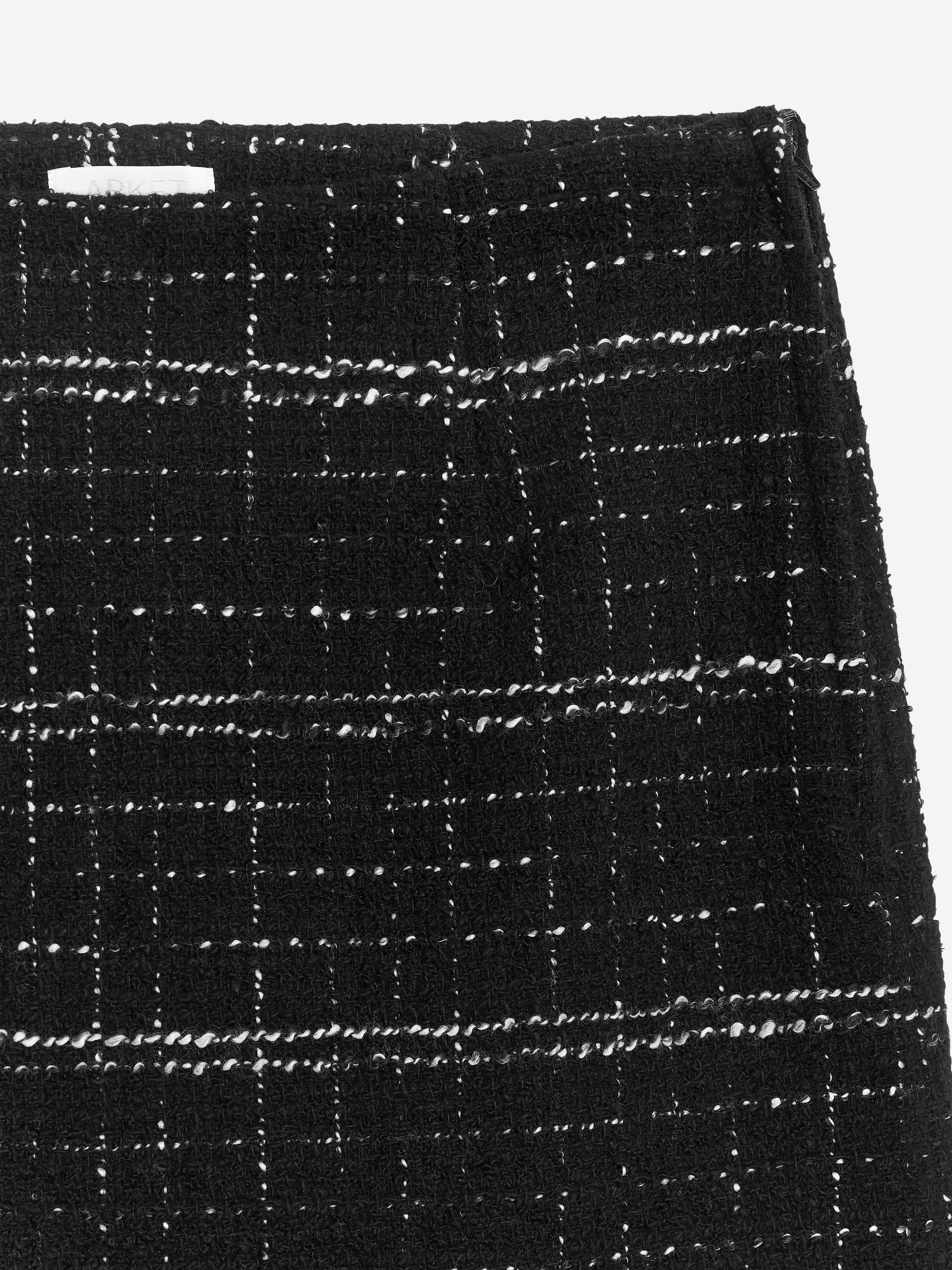 Tweed Mini Skirt – Black – Women – ARKET WW