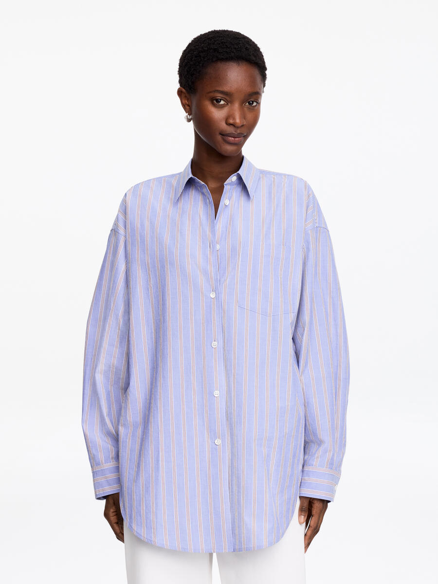 ARKET Women's  Oversized Batwing Shirt Blue,  size L