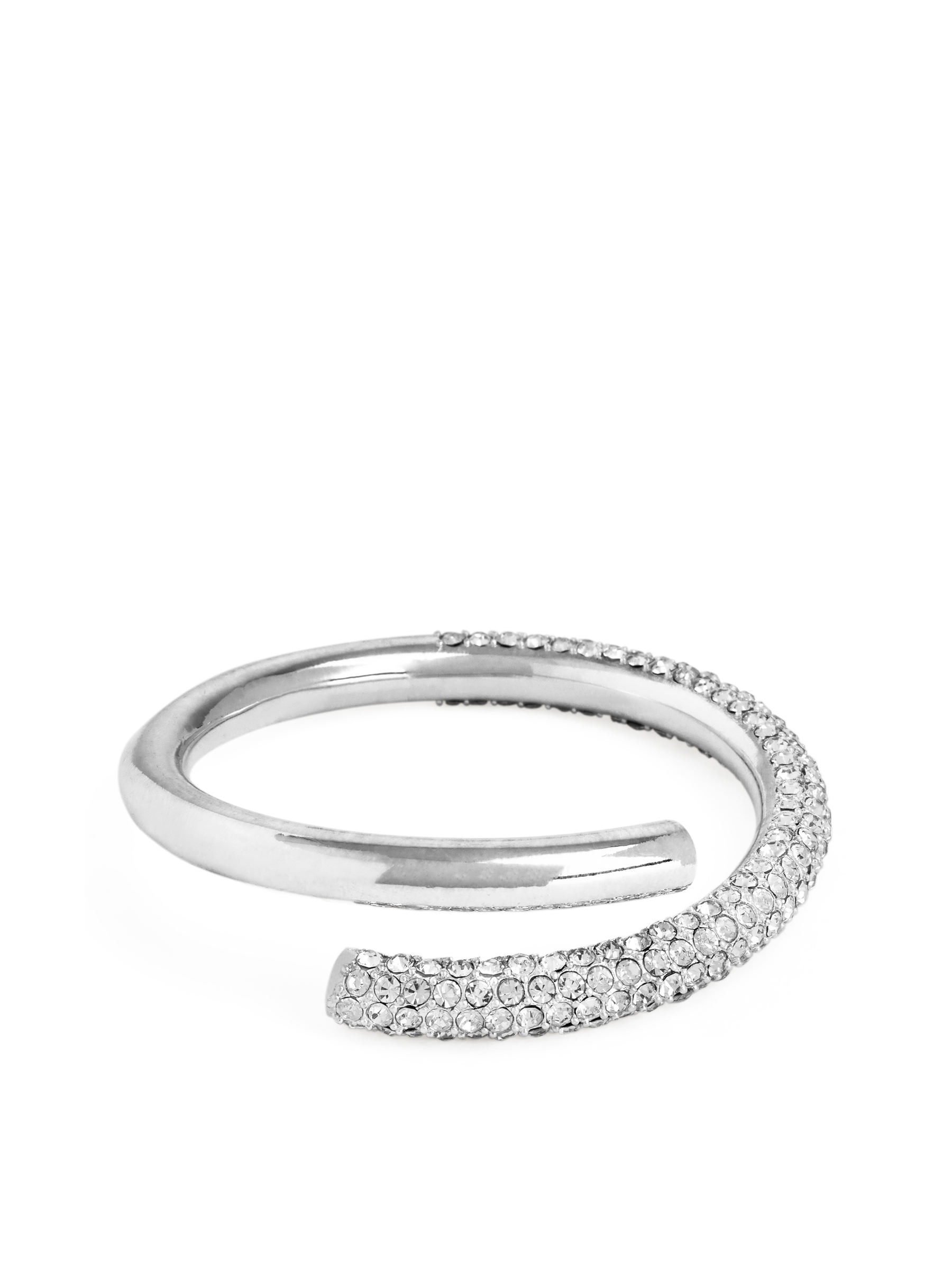 Silverpläterat armband med strass-#DFDEDE-7968