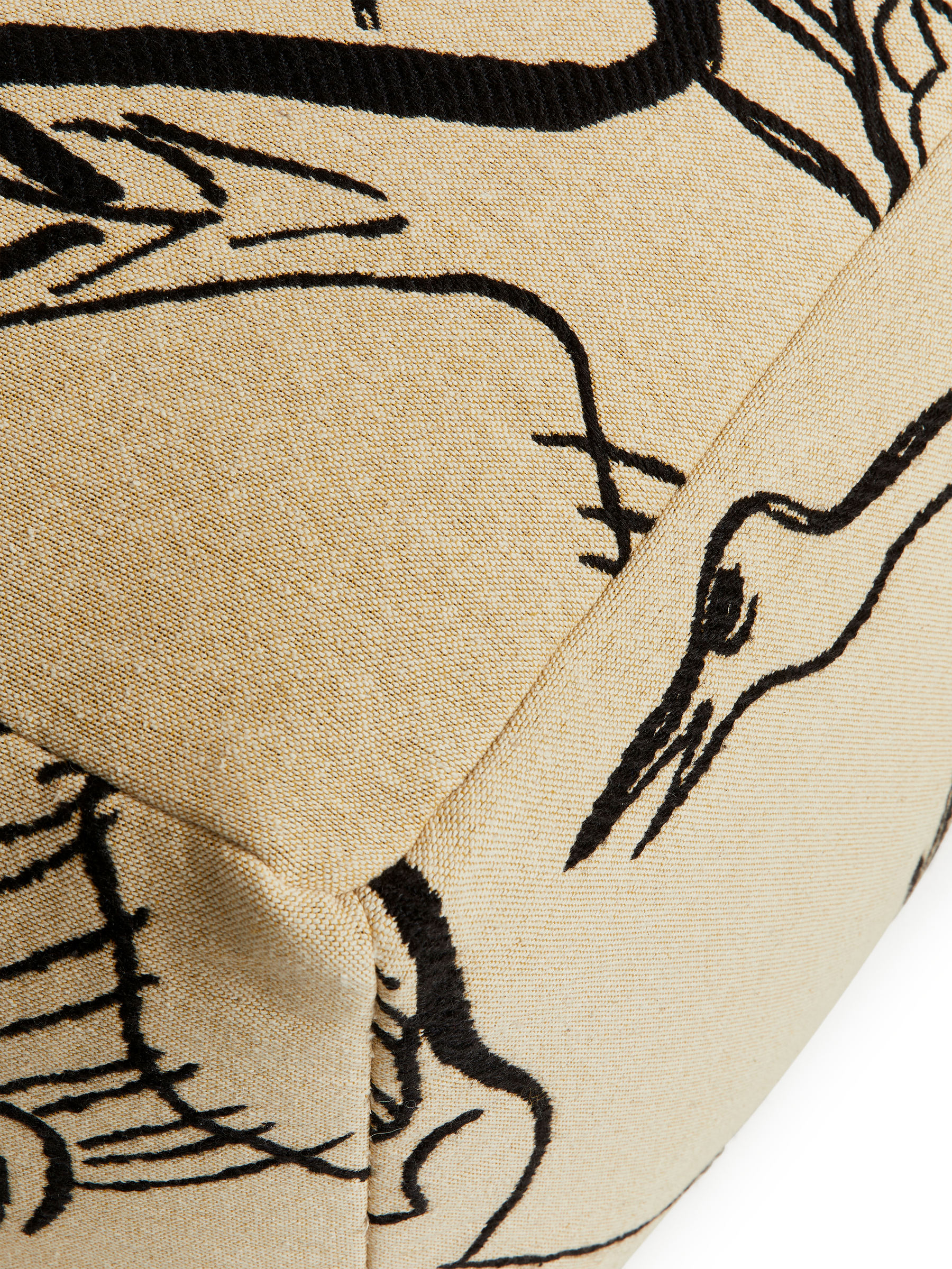 Puff aus Baumwolle und Wolle - Beige/Schwarz - Haushaltswaren - StillMedia/DescriptiveDetail - 1