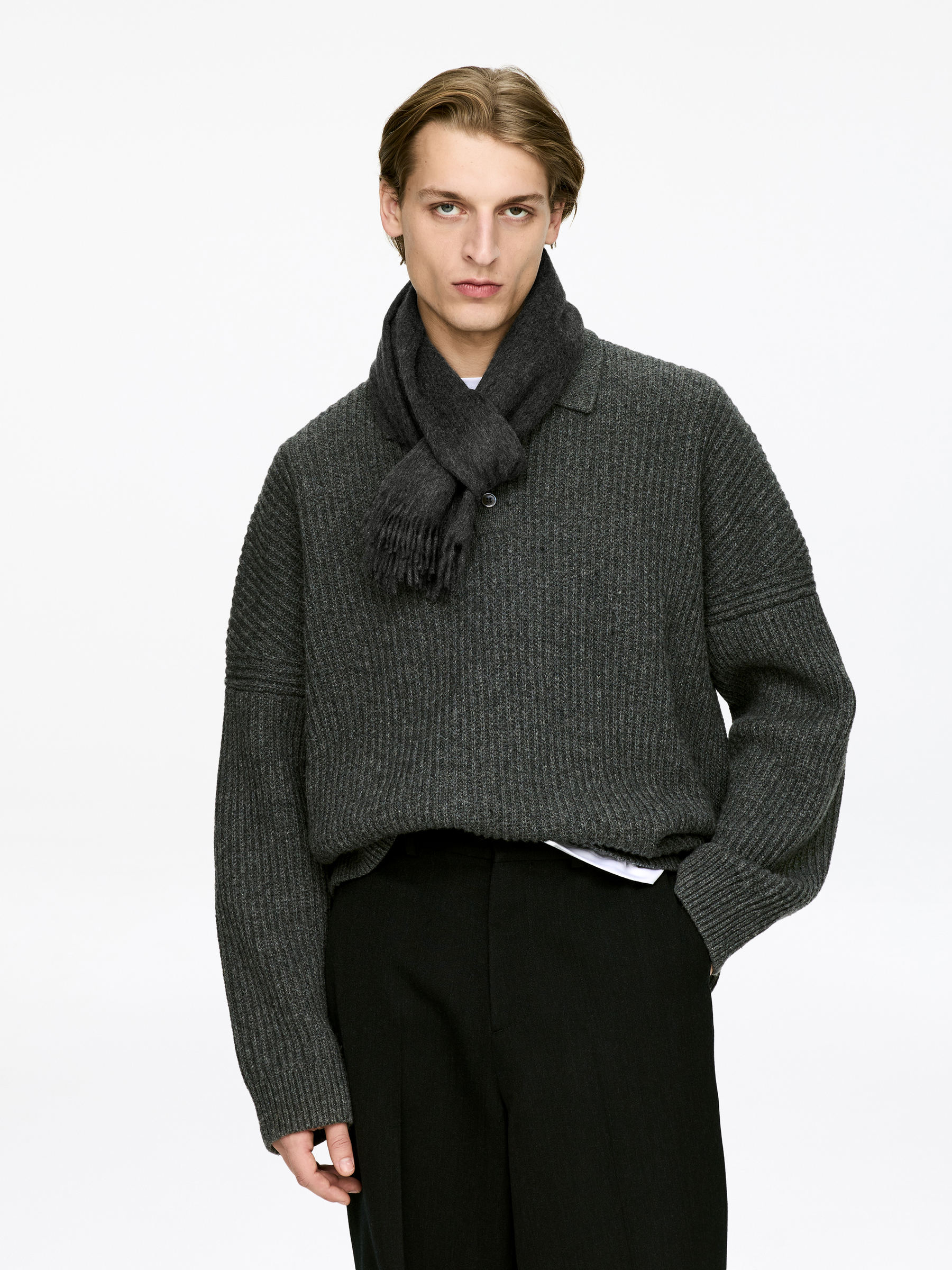 Cashmere Scarf - Dark Grey - Men - StillMedia/Lookbook - 3