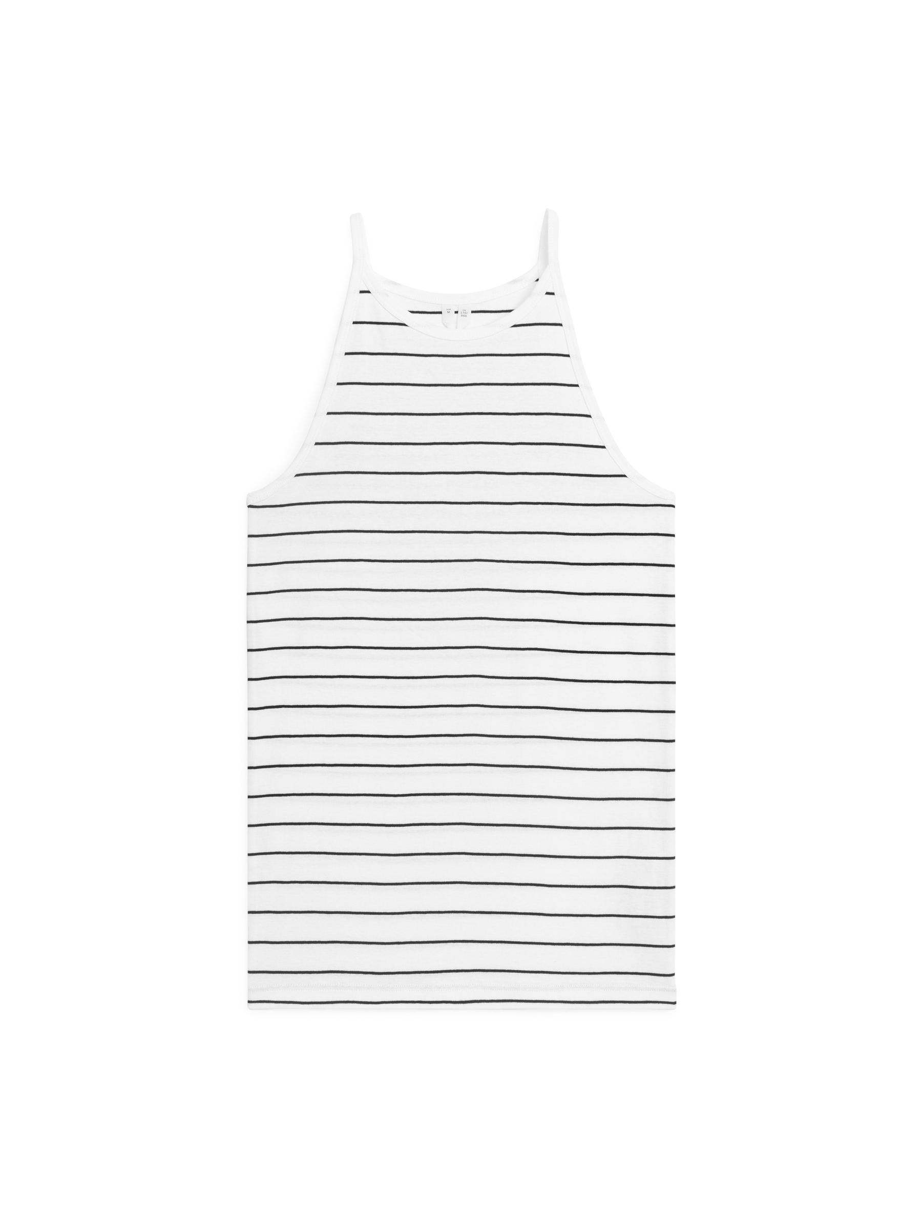 Trägerhemd mit Racerback - Weiß/Schwarz - Slim Fit - Damen - StillMedia/DescriptiveStillLife - 1