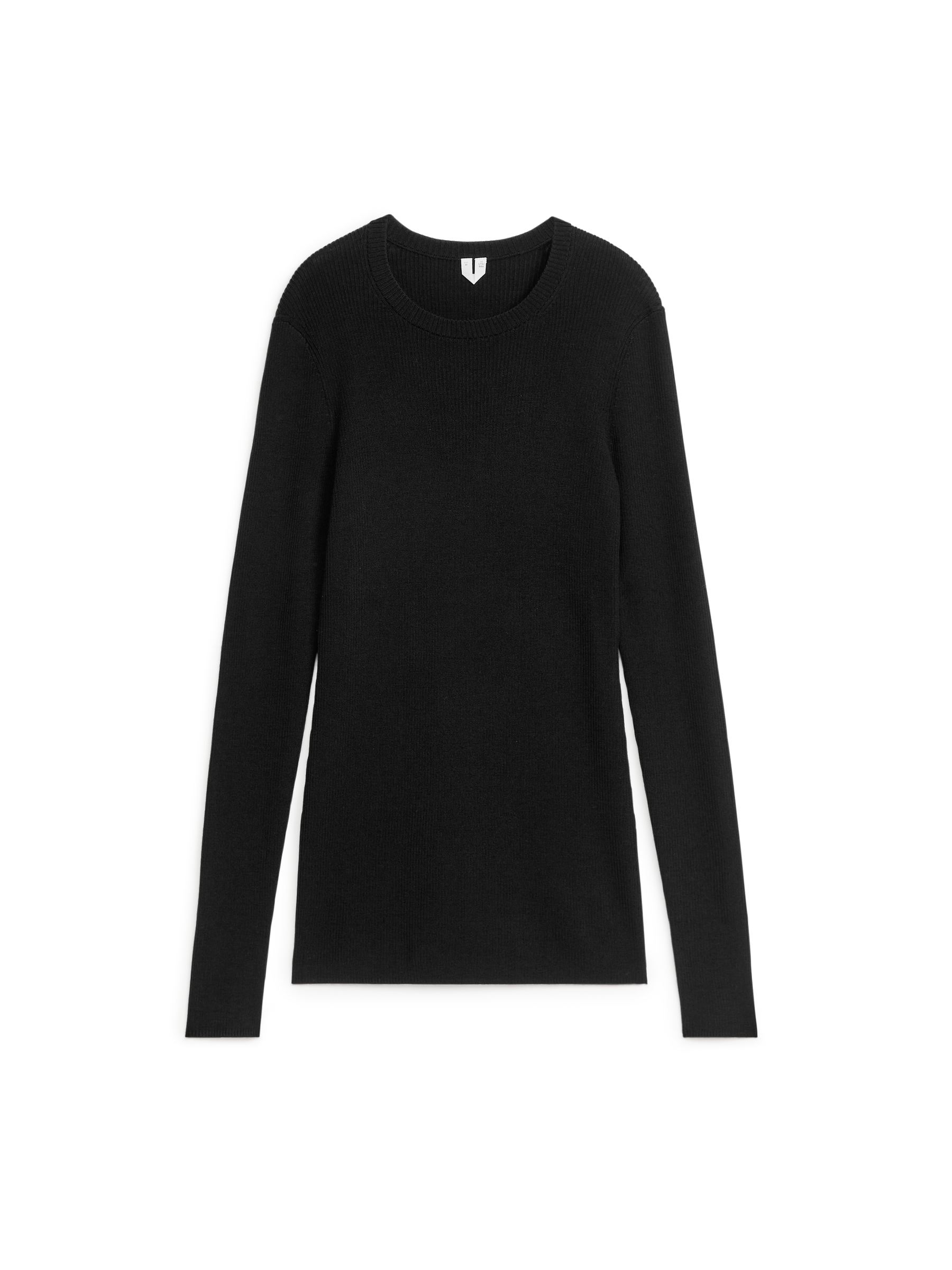 Haut côtelé en maille de laine mérinos-#272628-10949