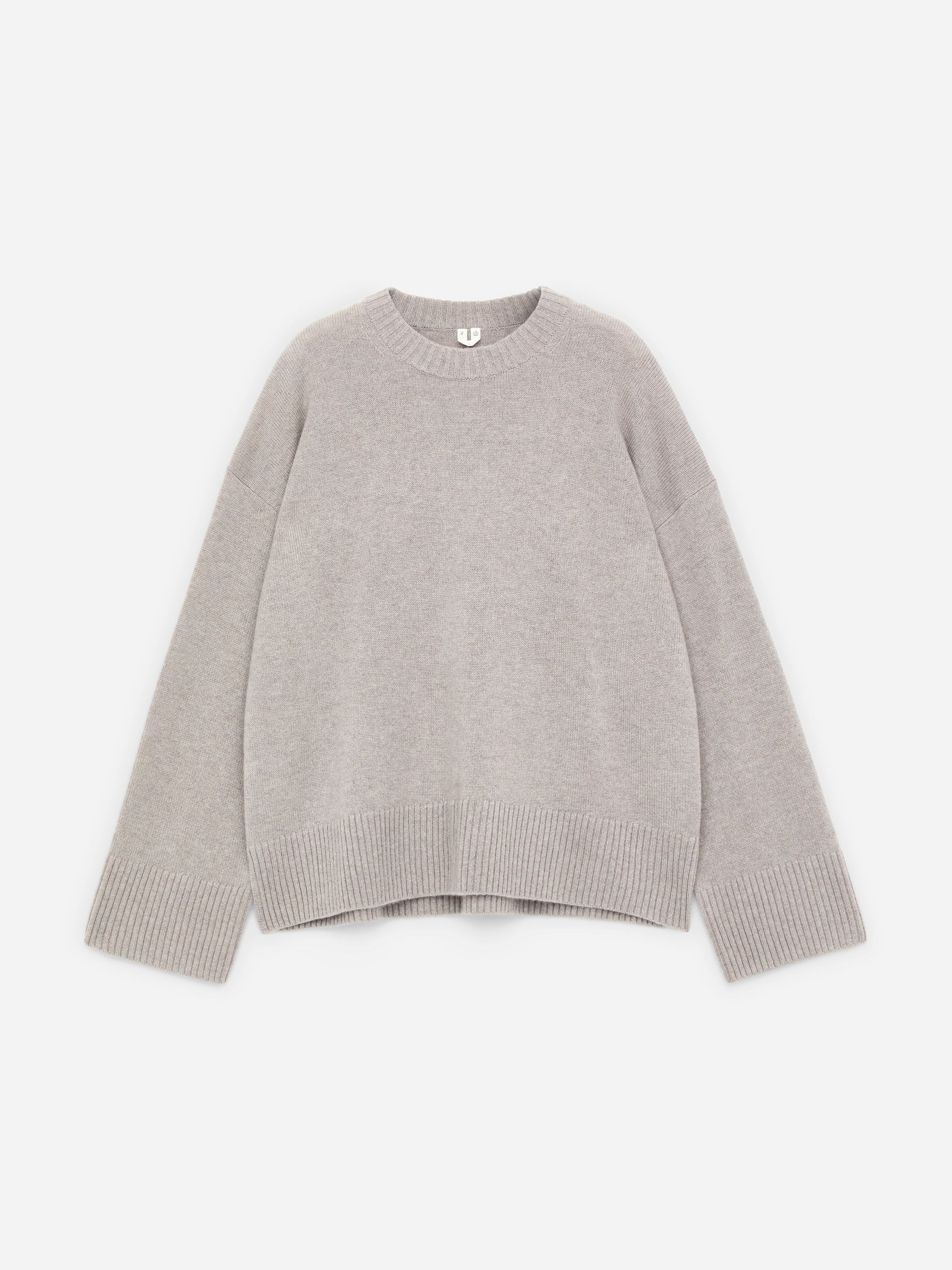 Pull oversize en pur cachemire​ - Taupe clair/Rouge/Bordeaux