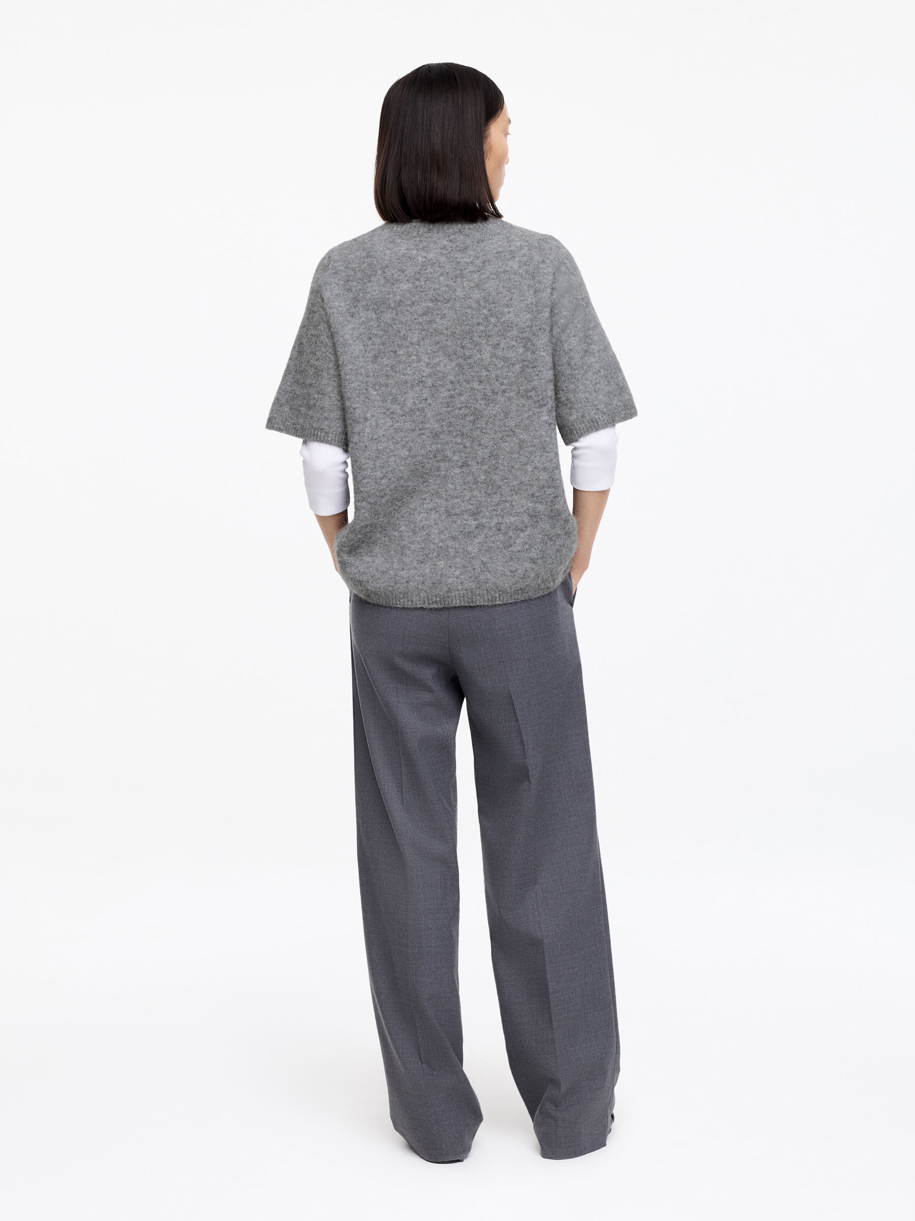 Pull en mélange de laine et d'alpaga - gris - Loose fit - Femme - StillMedia/Lookbook - 10