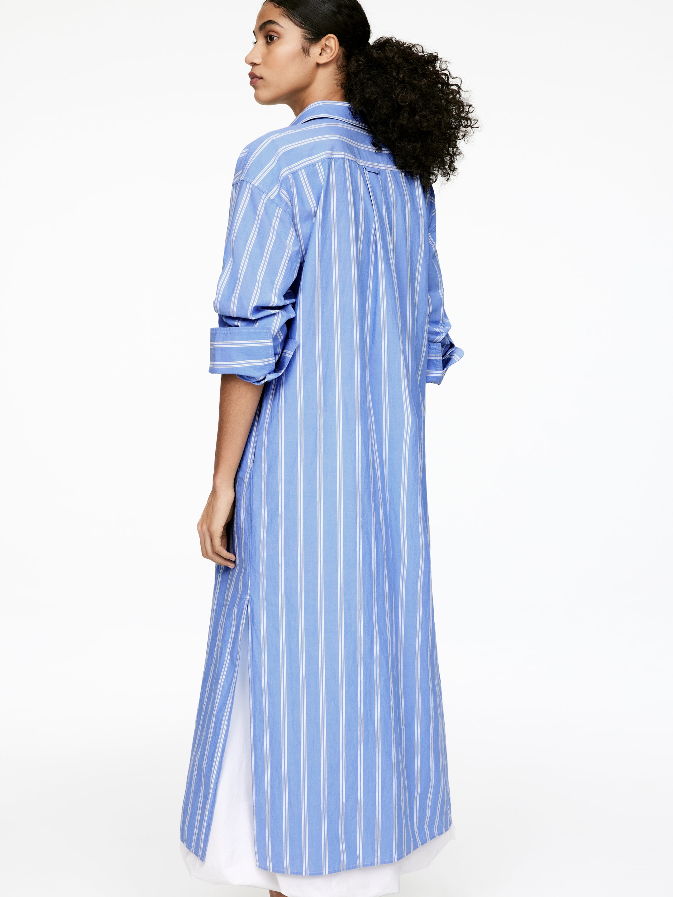 Zobraziť väčší obrázok: Bavlnené košeľové šaty - Modrá/Biela - ŽENY | H&M SK 6