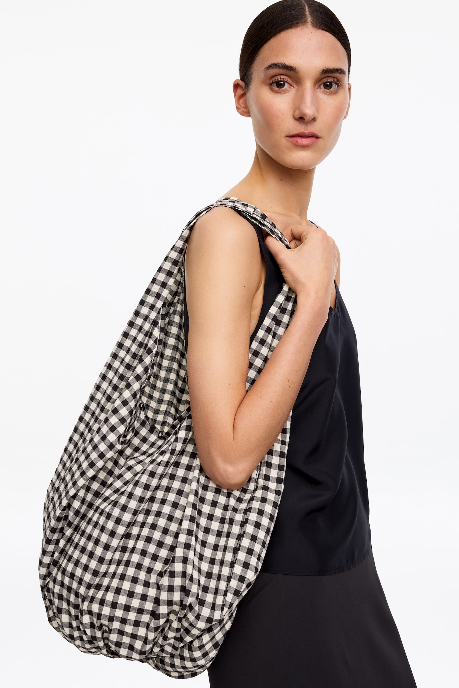 Väska med tryck - Off-white/svart - 1