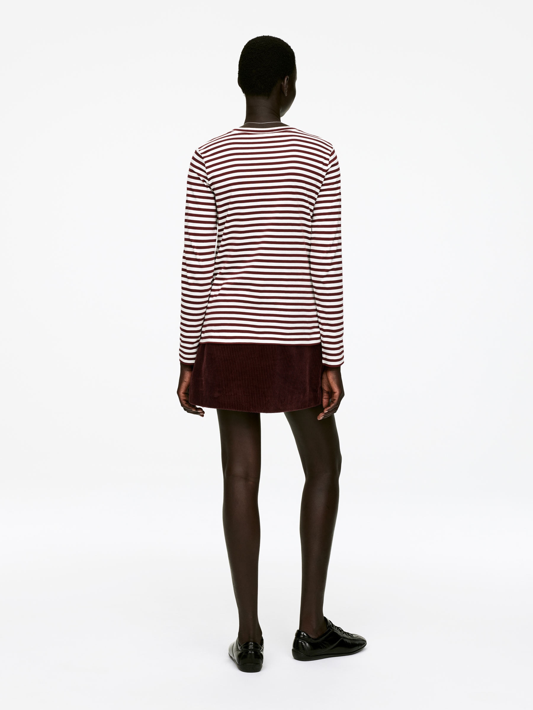 T-shirt signature à manches longues IRIS - Blanc cassé/Rouille - Regular fit - Femme - StillMedia/Lookbook - 5