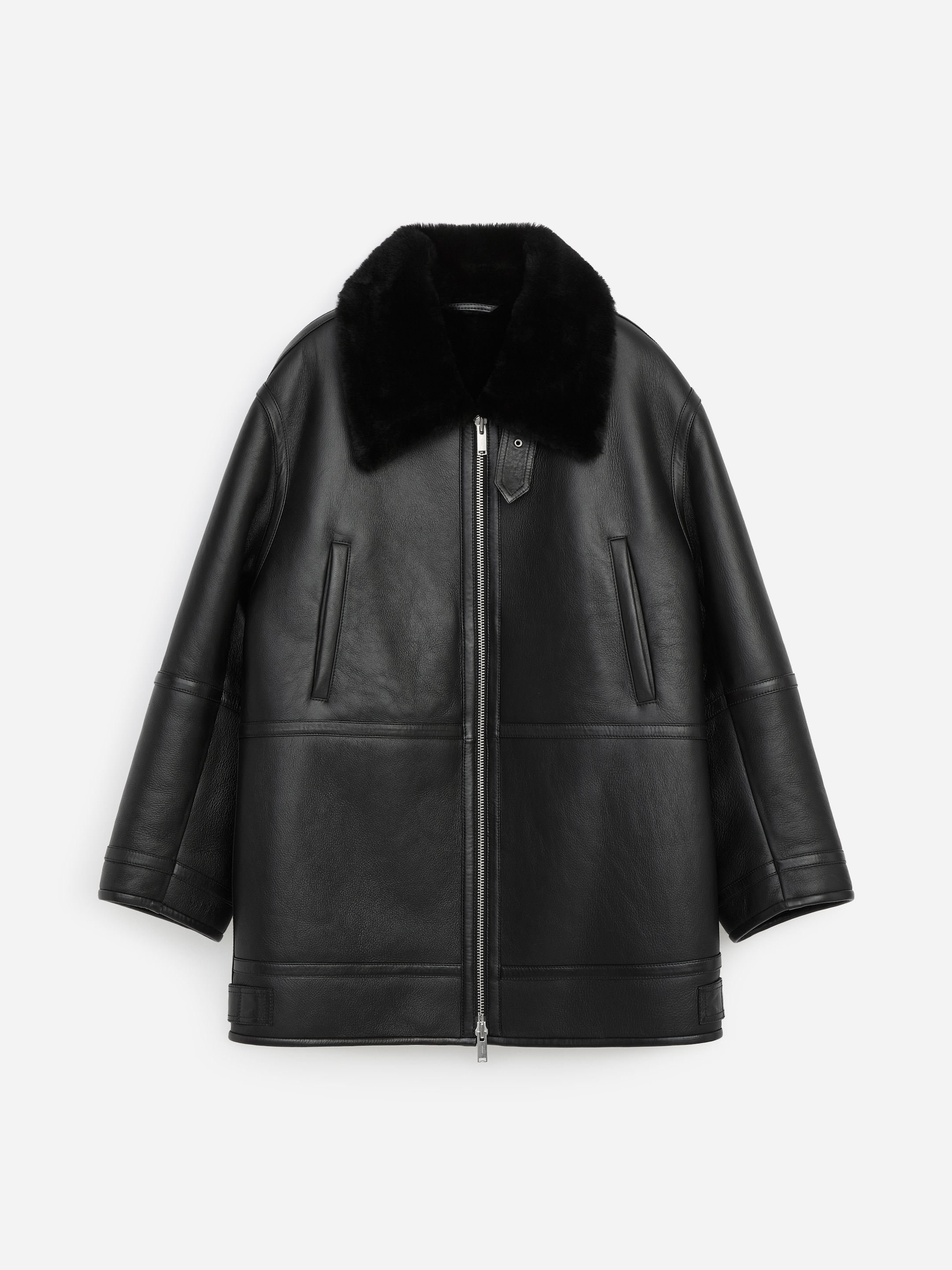Oversized Leather Jacket - Black - Oversized - women - StillMedia/DescriptiveStillLife - 2