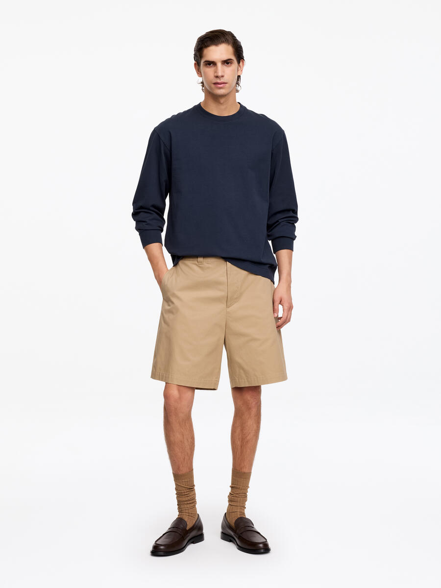 ARKET Men's  Relaxed Twill Shorts Beige,  size 44