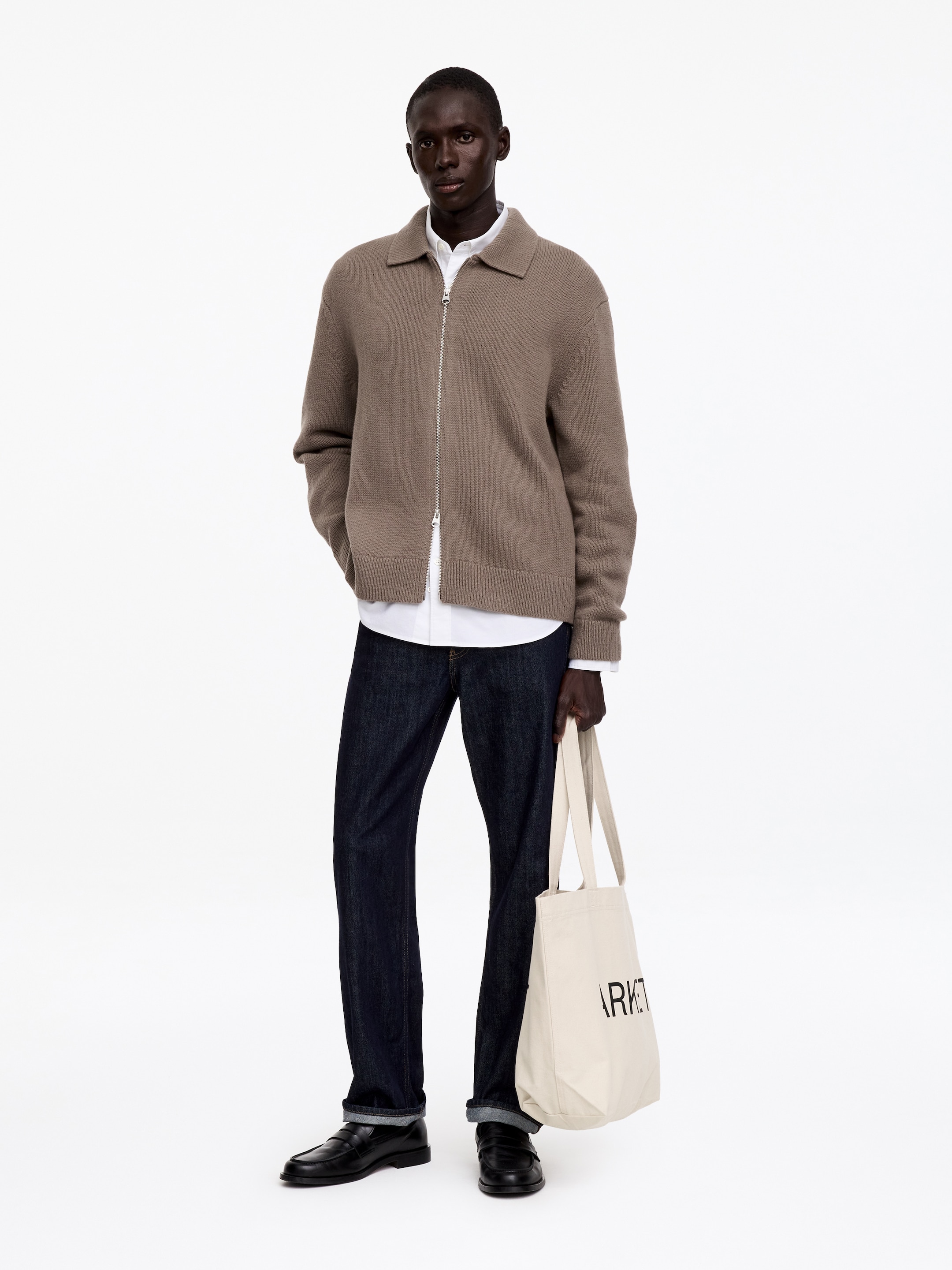 ARKET Canvas Tote - Off White/Black - Men - StillMedia/Lookbook - 12