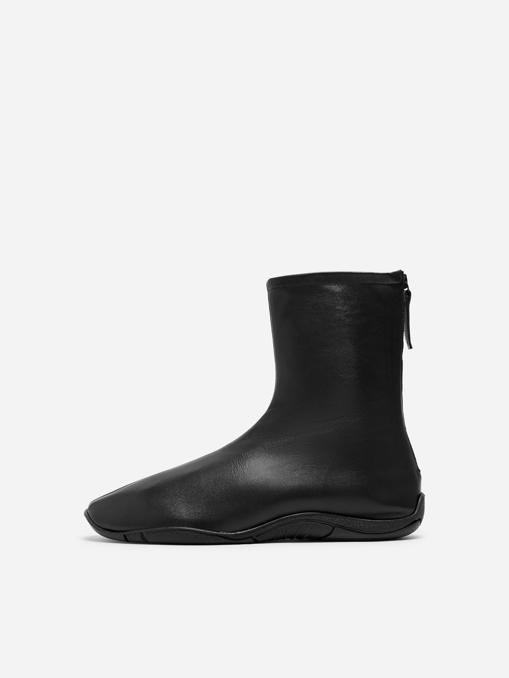 Sporty Leather Sock Boots - Black - women - StillMedia/DescriptiveStillLife - 1