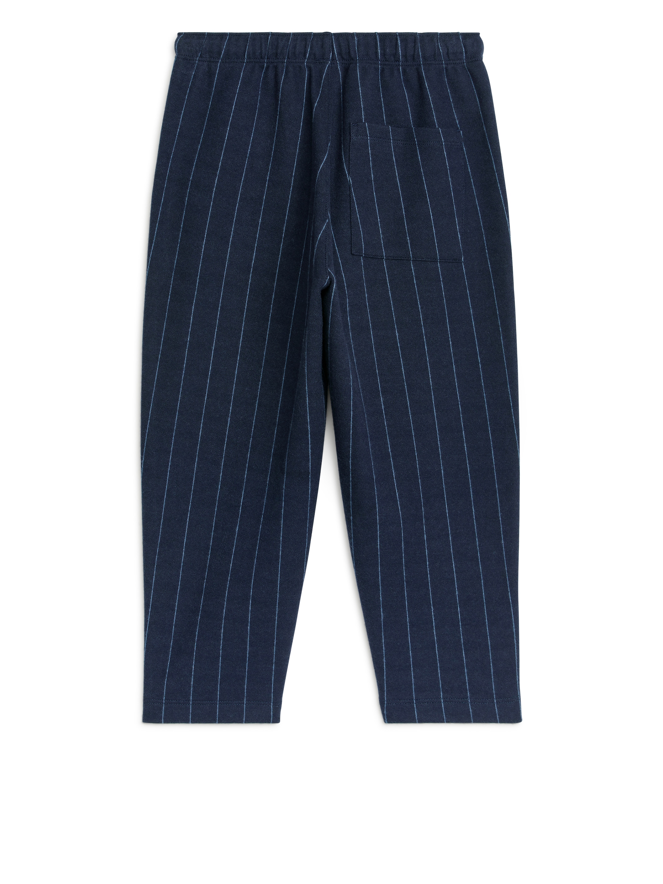 Pantaloni da tuta in cotone con motivo gessato - Blu scuro/Motivo gessato - Regular fit - Children - StillMedia/DescriptiveStillLife - 1