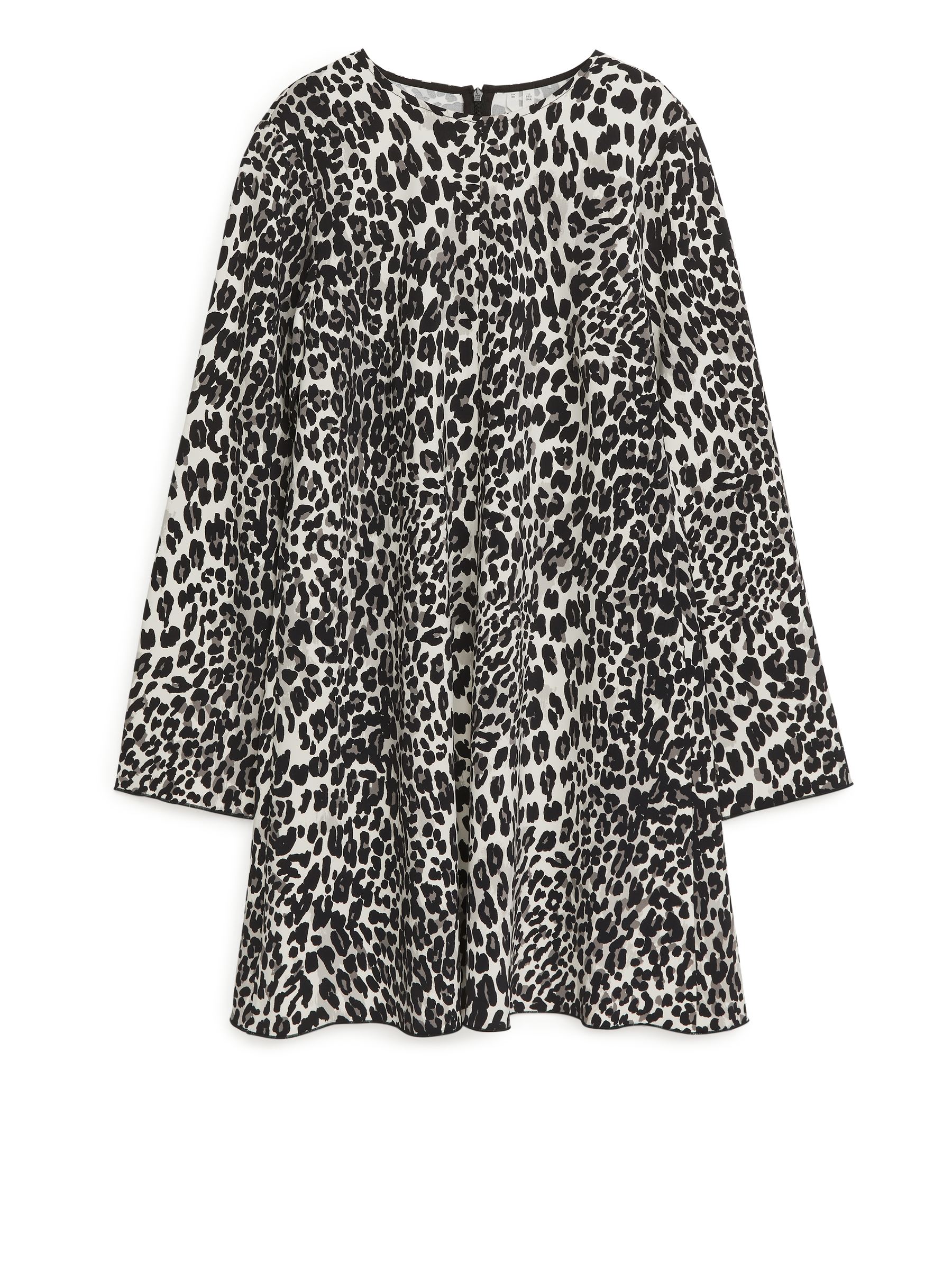 Printed Aline Dress - Off White/Black - Women - StillMedia/DescriptiveStillLife - 1