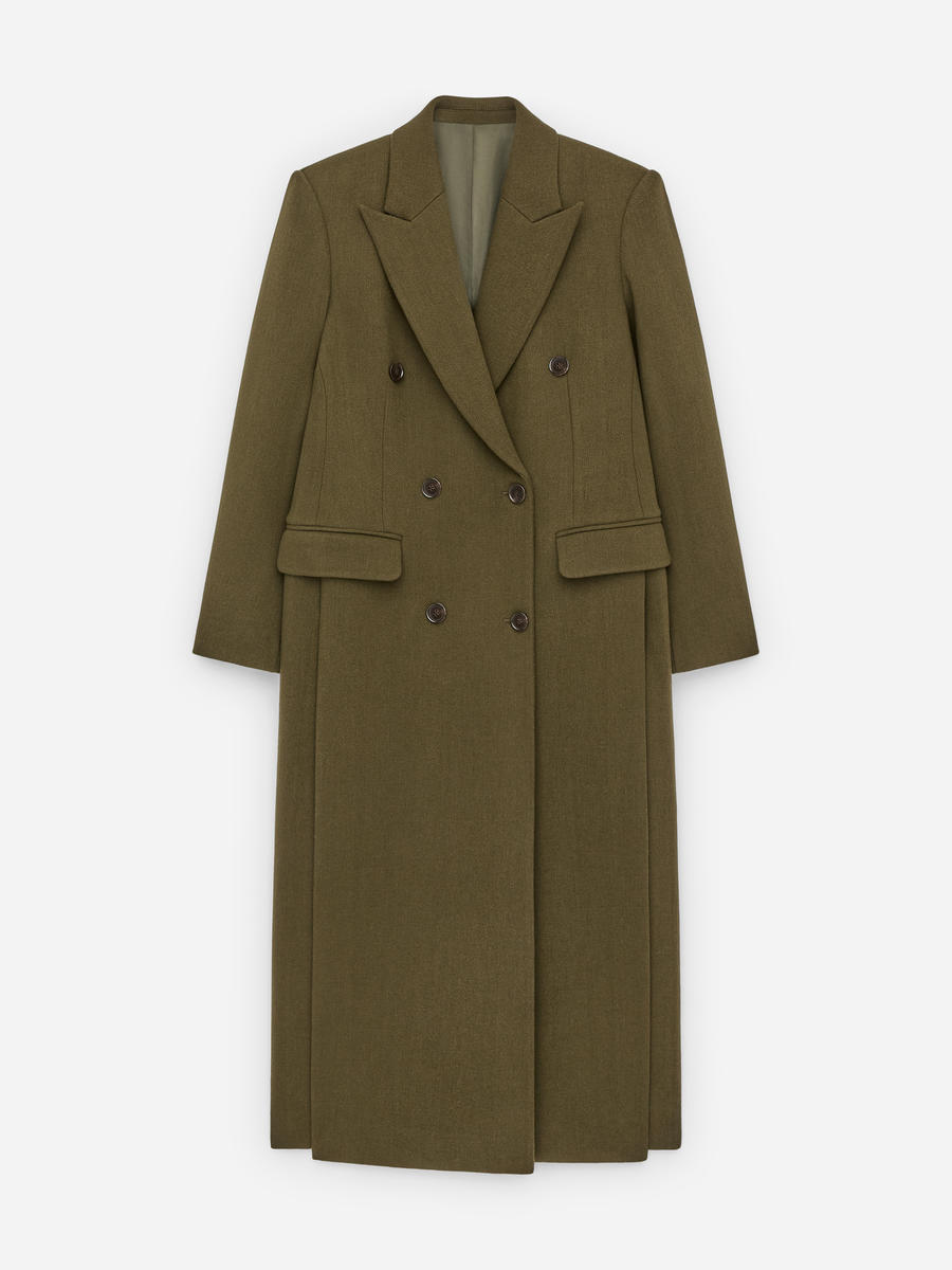 ARKET Women's  Tailored Wool-Blend Coat Green,  size 42
