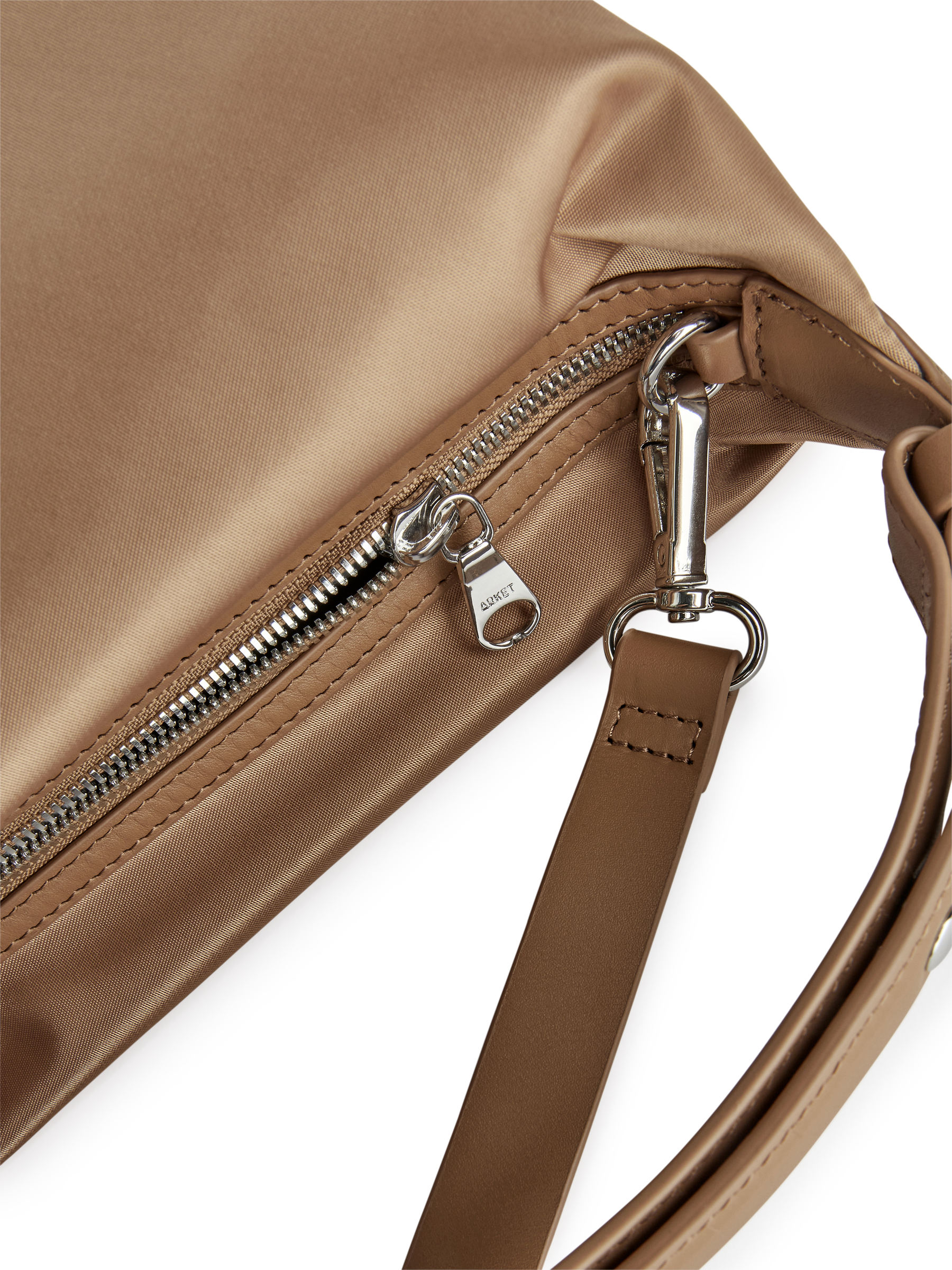 Bolso bandolera con detalles de piel - Beige - Women - StillMedia/DescriptiveDetail - 3