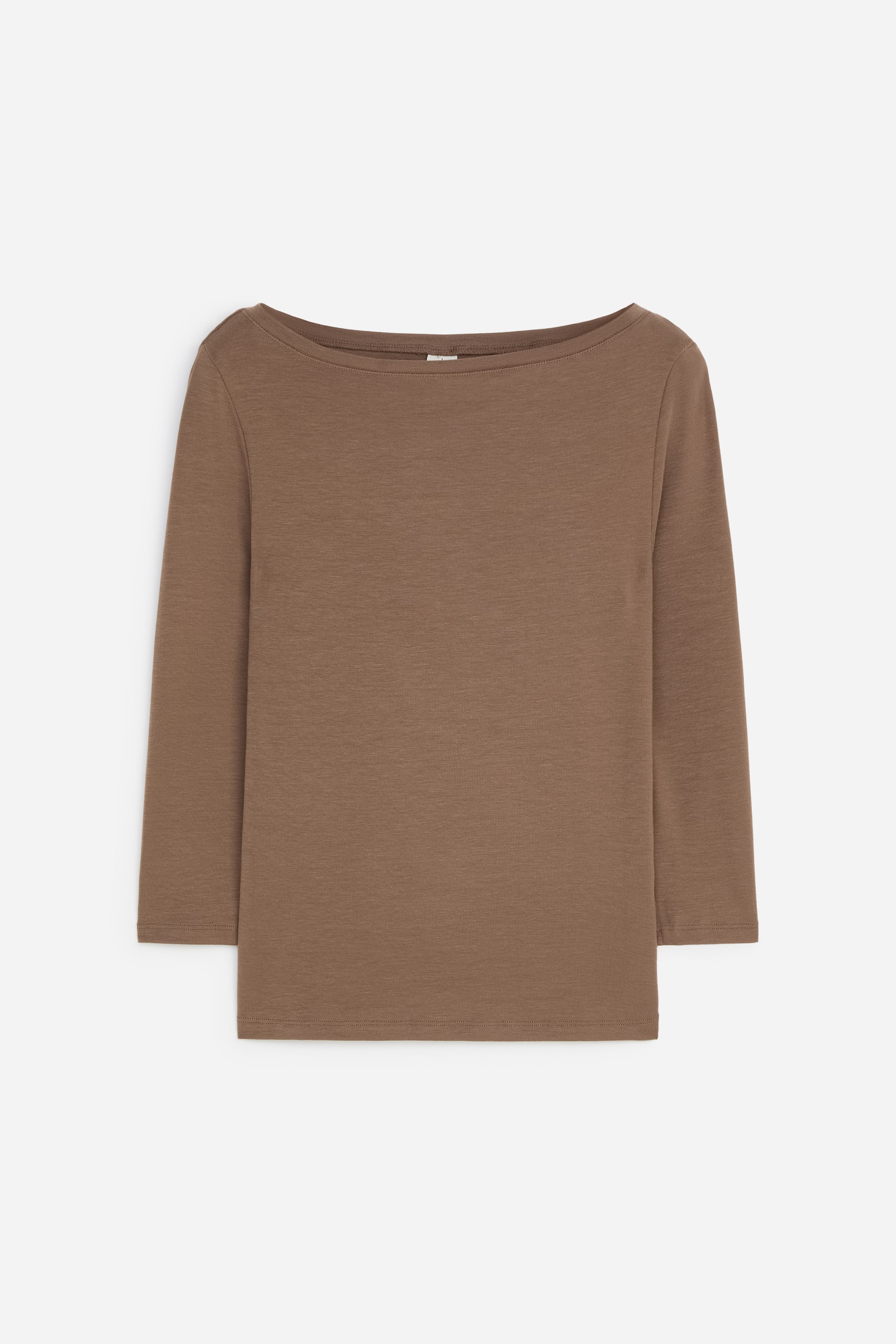 Agrandir l'image: Haut à col bateau - Taupe foncé - FEMME | H&M FR 1