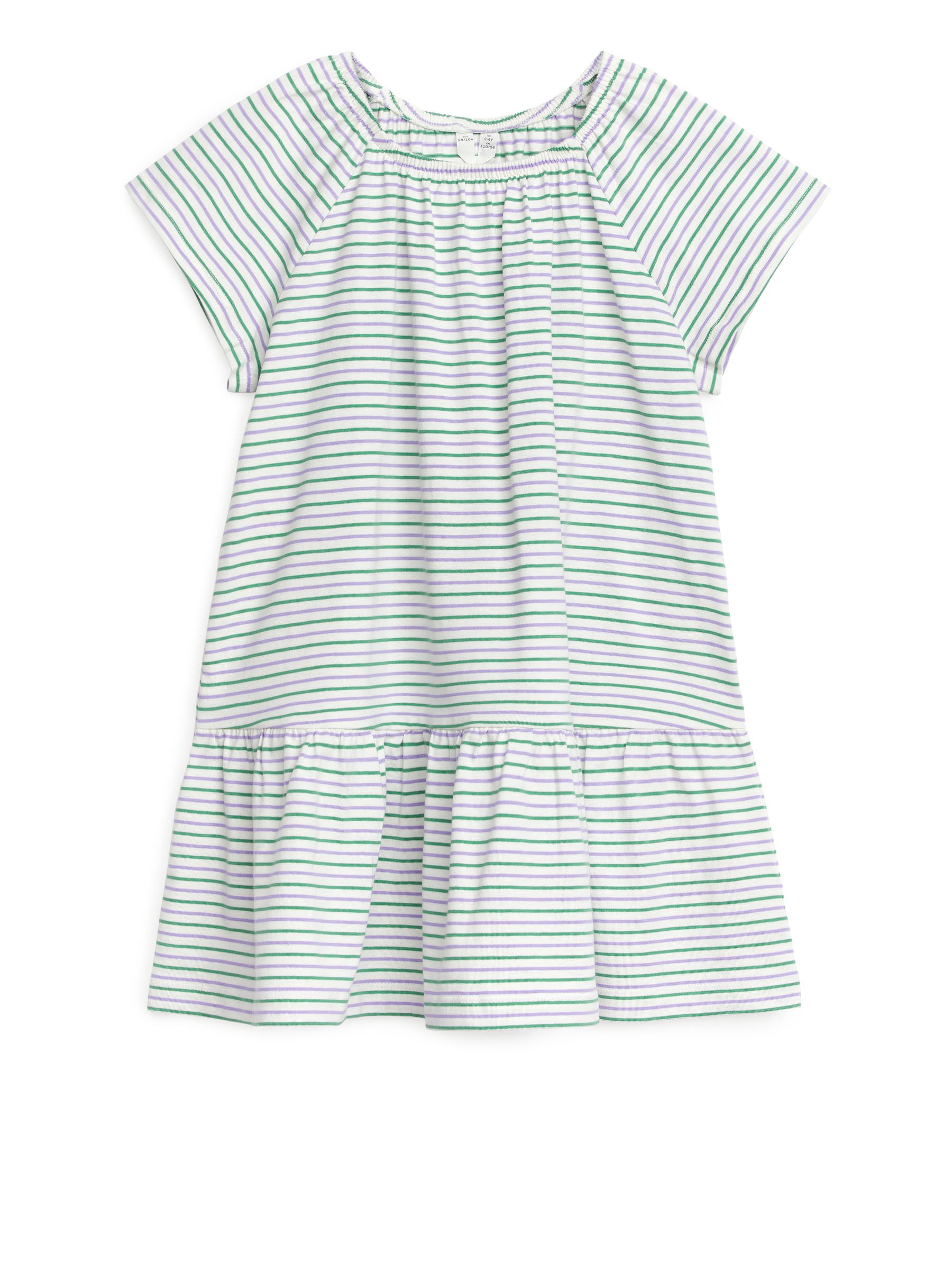 Vestido de punto relaxed fit - Blanco/lila/verde - Corte relajado - Children - StillMedia/DescriptiveStillLife - 3