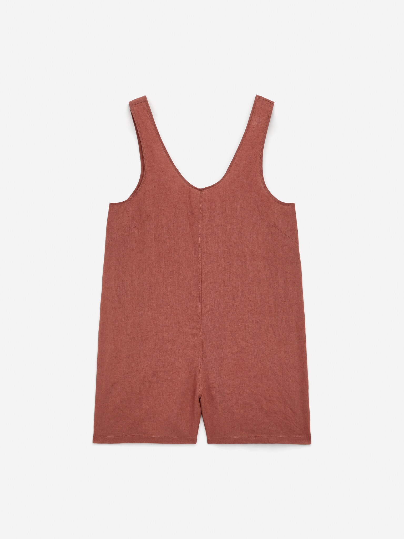Lněný overal - Rezavá