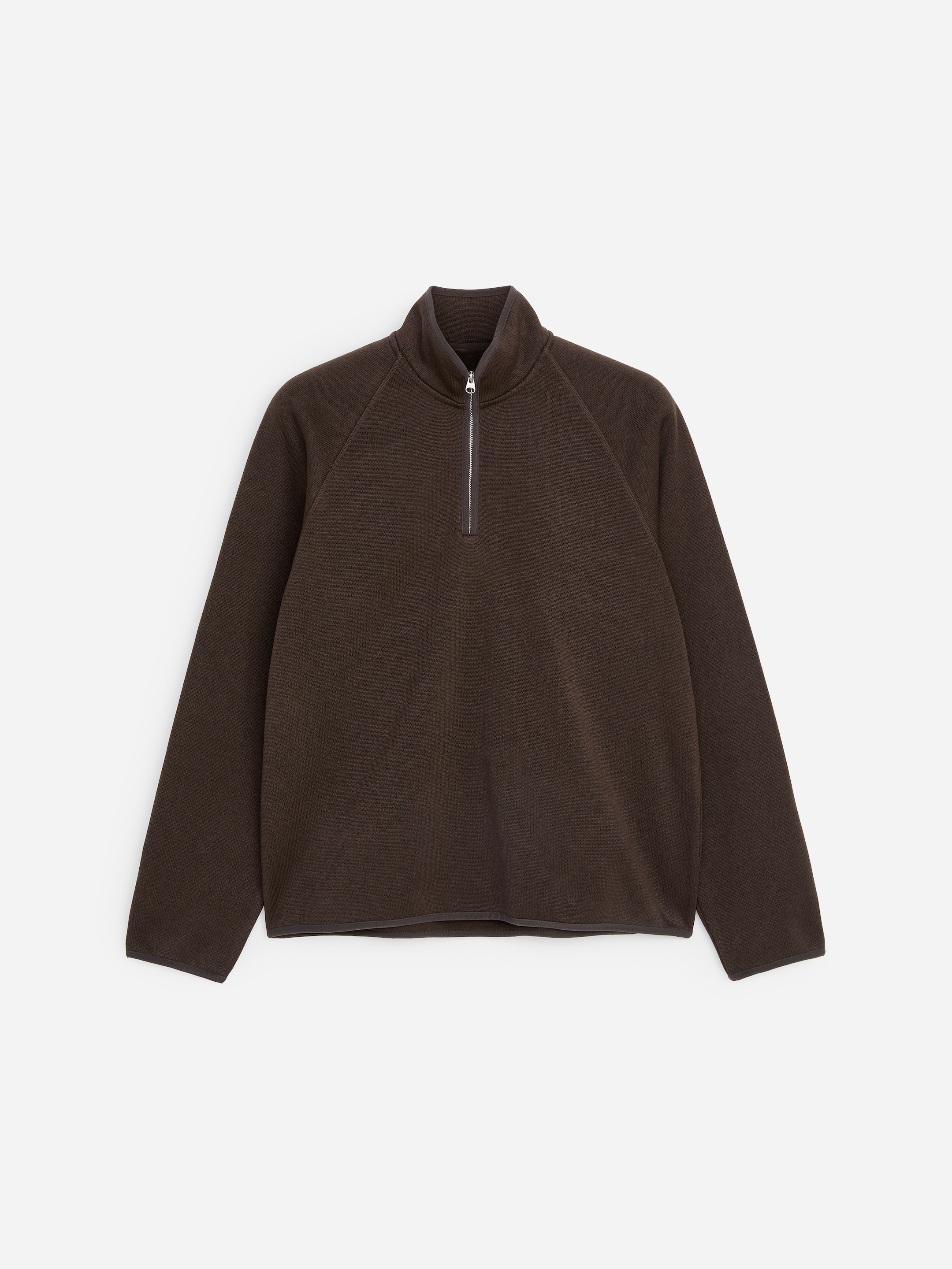 ARKET ACTIVE Half-Zip Jumper - Dark Brown - Regular fit - men - StillMedia/DescriptiveStillLife - 1