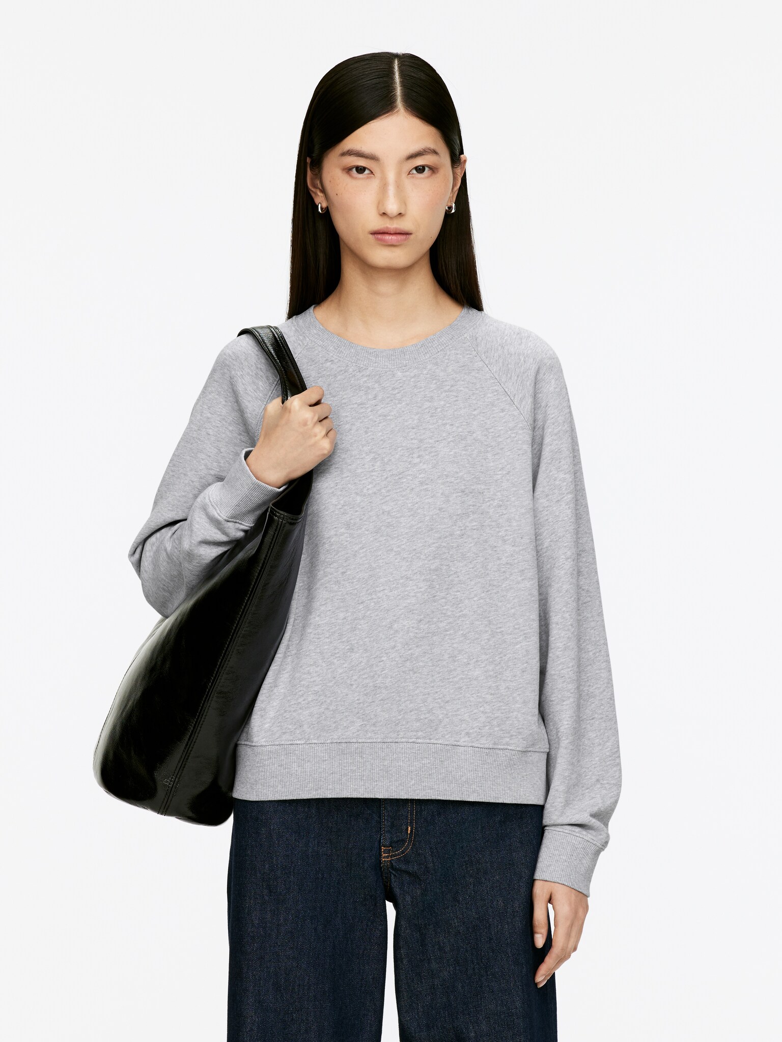 Terry sweatshirt - Grijs gemêleerd/Donkerbruin/Zwart/Paars/Roze/Donkerblauw/Blauw