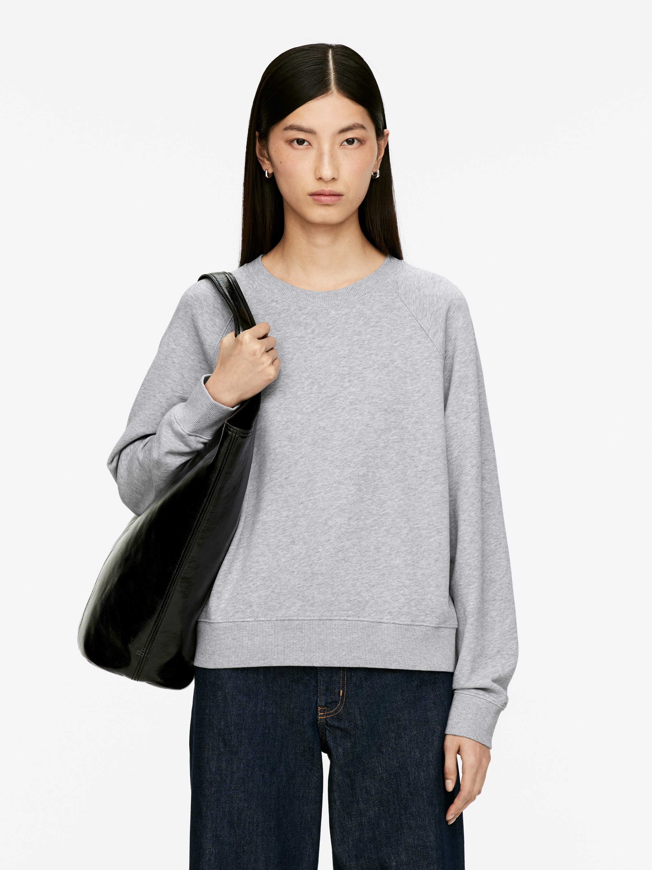 Frottee-Sweatshirt - Graumeliert - Regular Fit - Women - StillMedia/Lookbook - 9