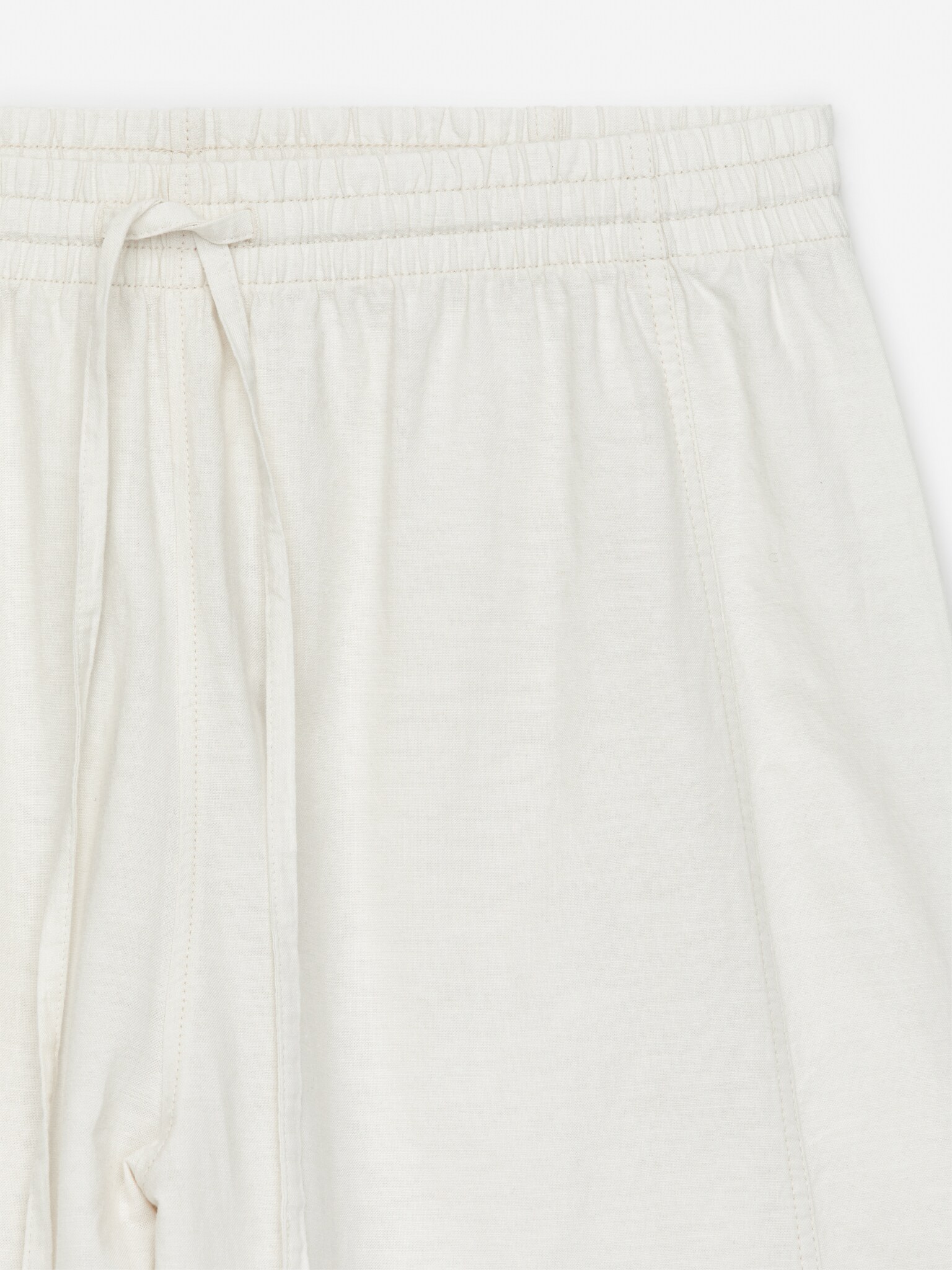 Pantalon en lin et coton - Blanc - 2
