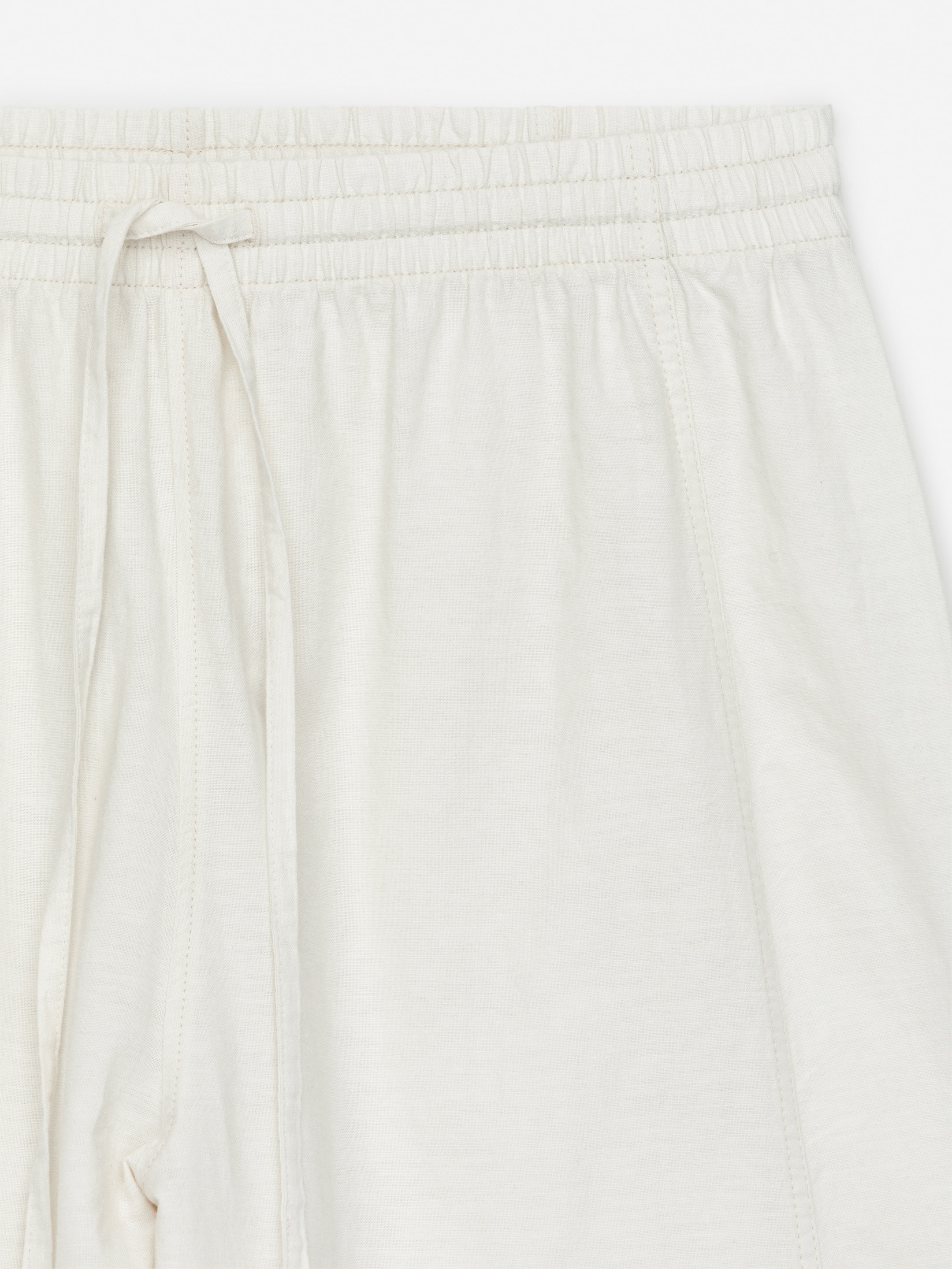 Byxa i bomull och linne - Vit - Regular fit - Women - StillMedia/DescriptiveDetail - 1