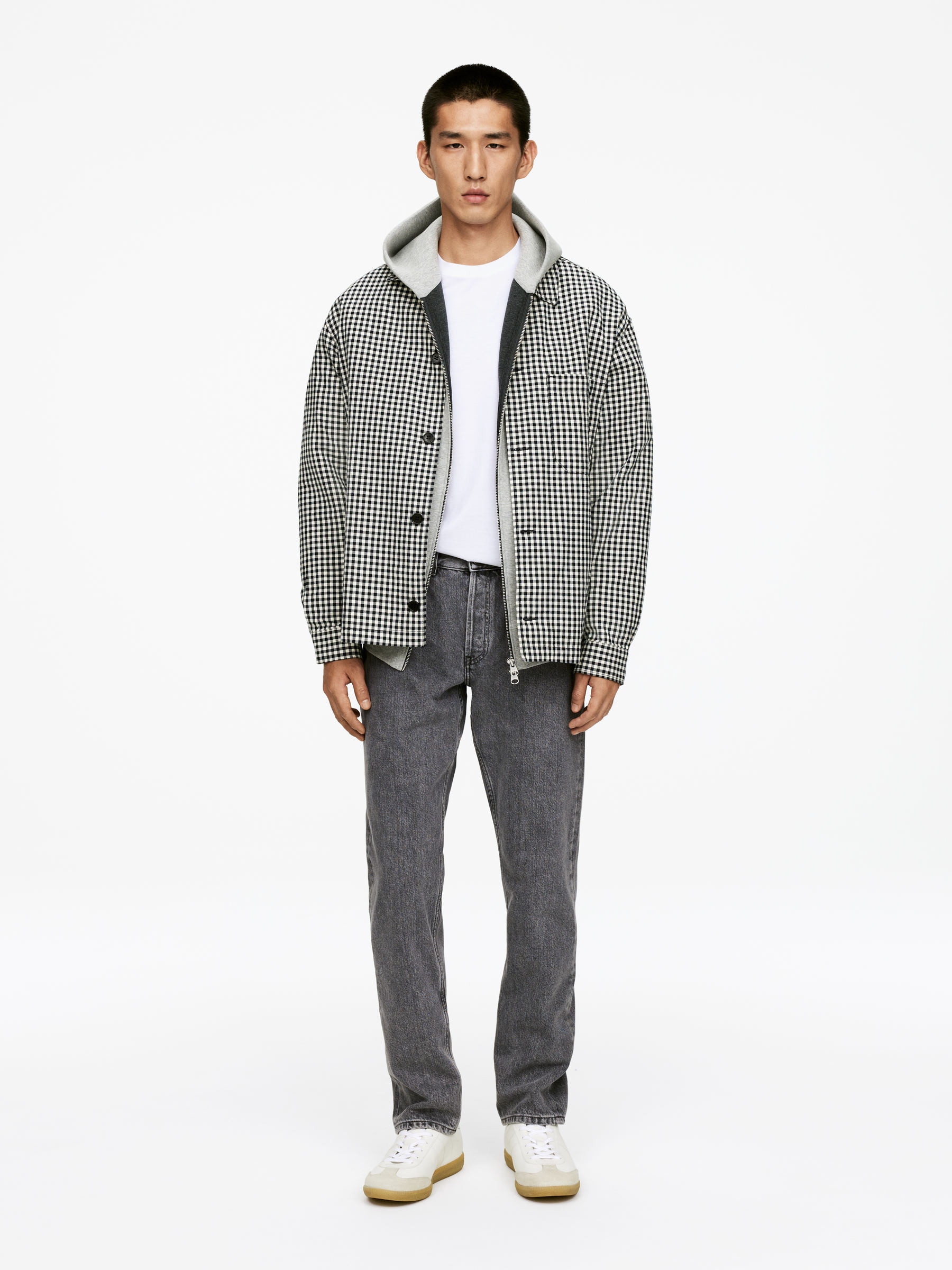 PARK Regular Straight Jeans-#A2A3A3-16275