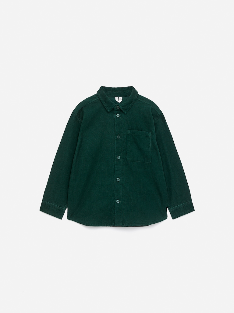 Tranfacy Chemise En Velours Côtelé Pour Enfants 6 Mois-10 Ans Couleur Unie Poche Manches Longues Hauts Décontractés Quotidiens