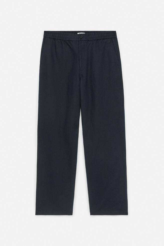 Hose aus Leinenmix - Dunkelblau/Braun/Khaki/Beige/Schwarz - 1