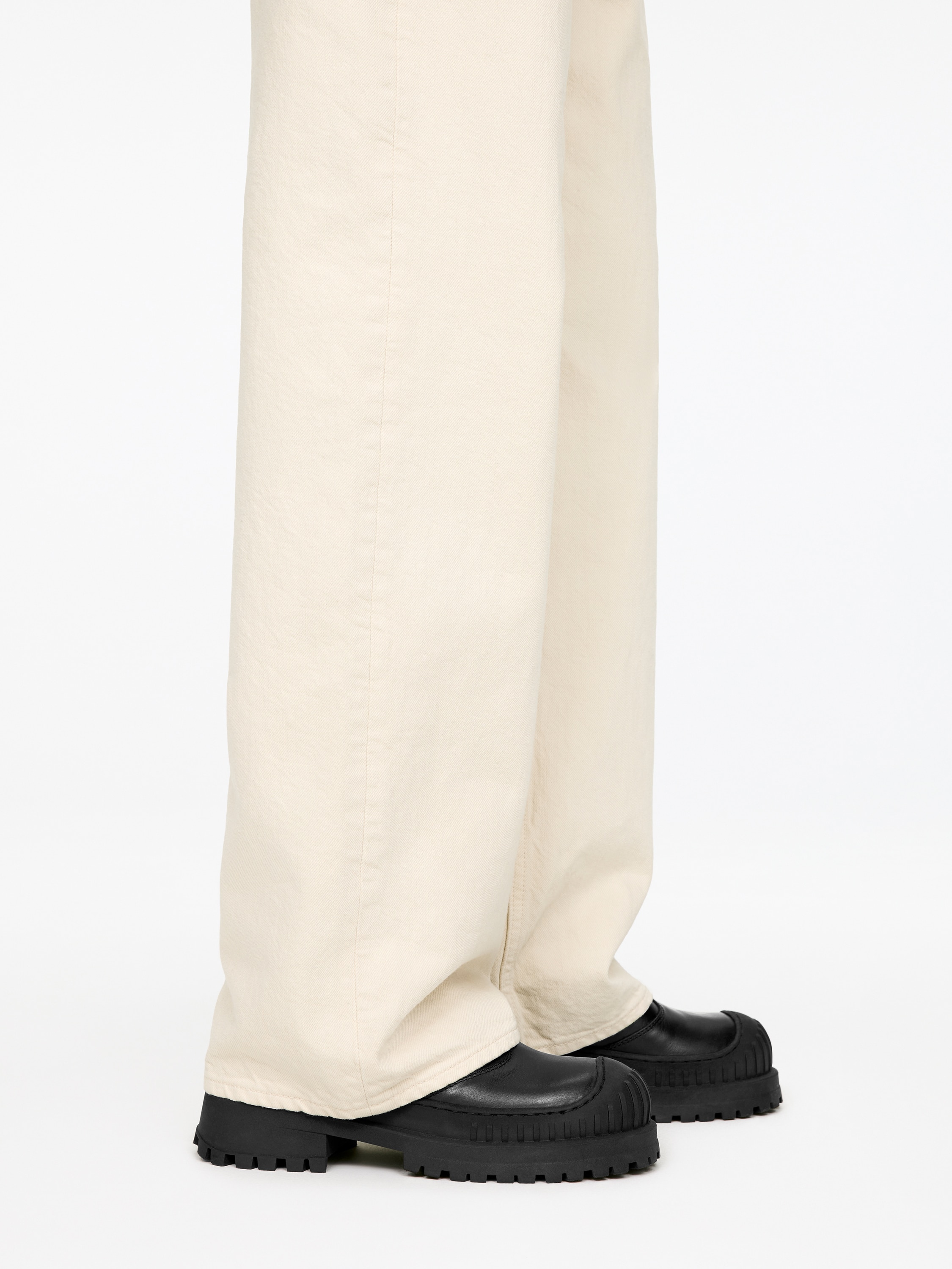 Chunky lærstøvletter - Svart