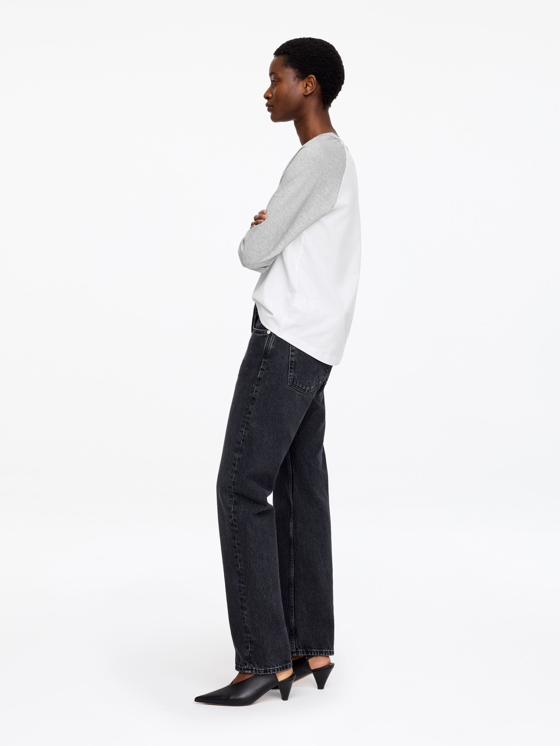 Long-Sleeved T-Shirt - White/Grey - Regular fit - Women - StillMedia/Lookbook - 4