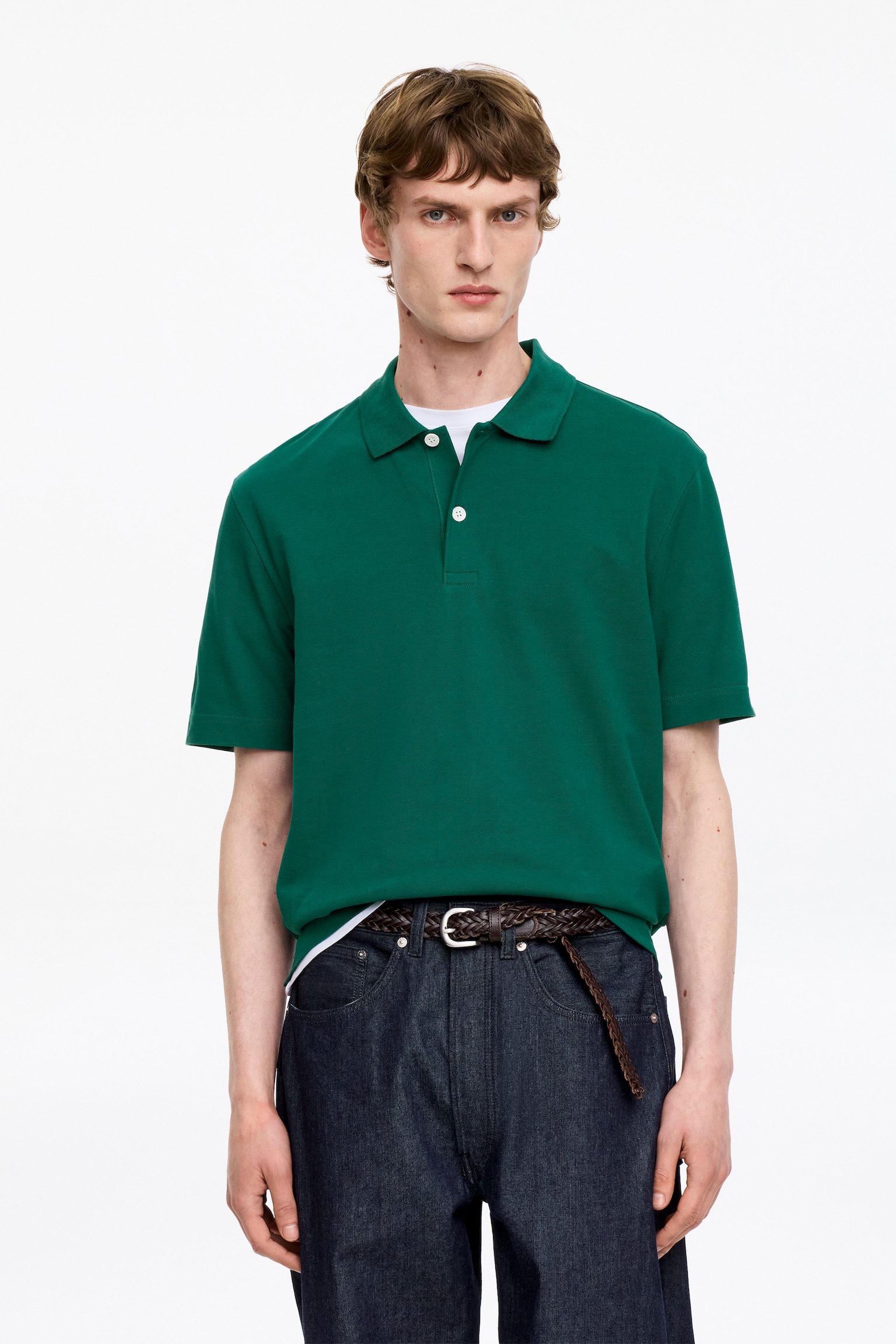 Polo in piqué-Verde - 1