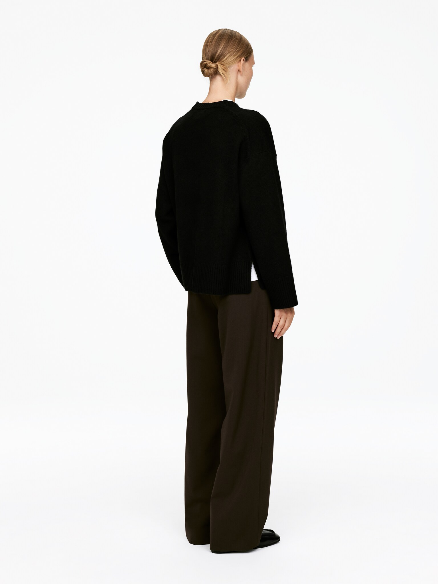 Pull oversize en pur cachemire​ - Noir/Violet - 4