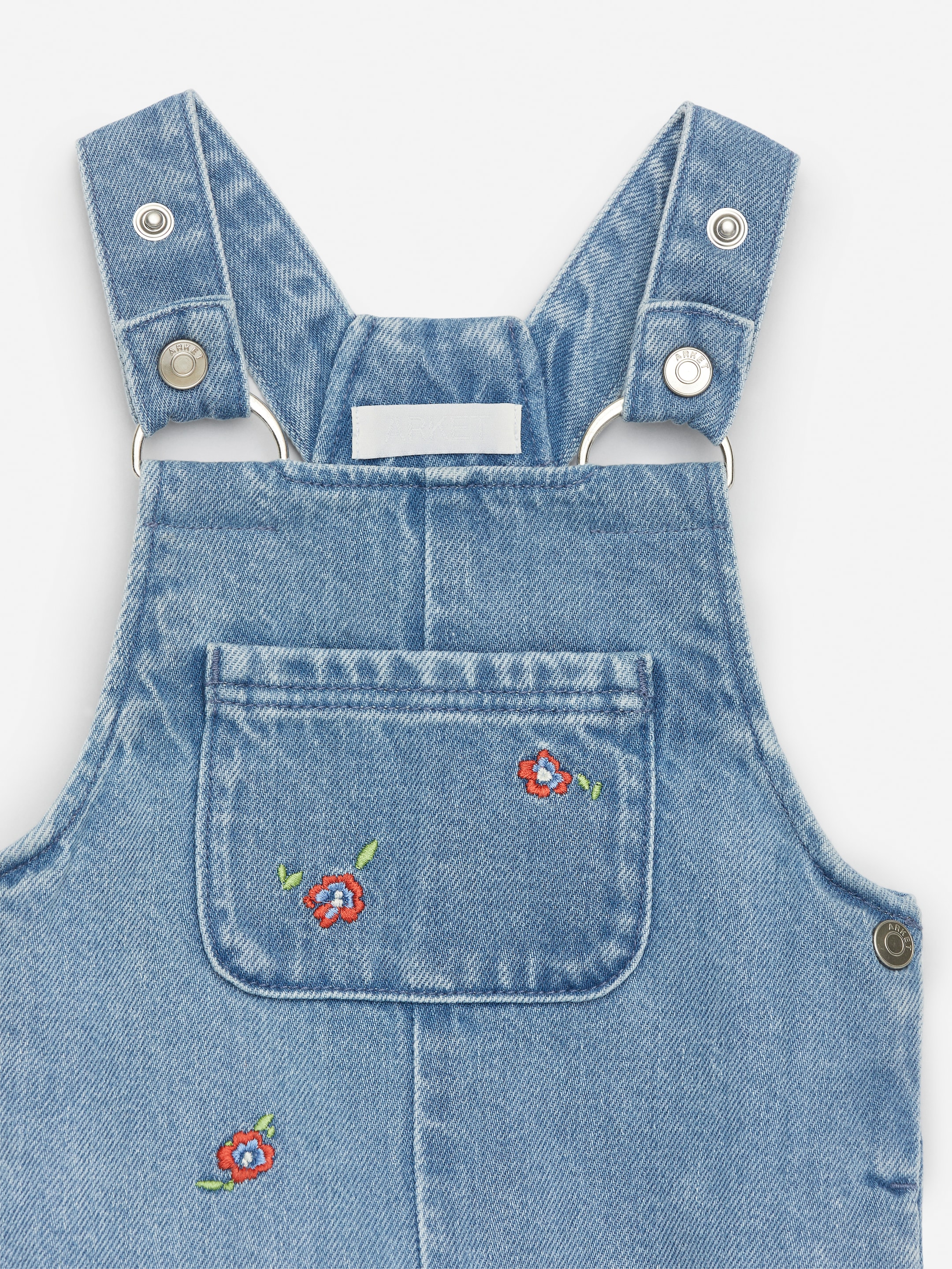 View larger image: Embroidered Denim Dungarees - Light Blue - Kids | H&M GB 3