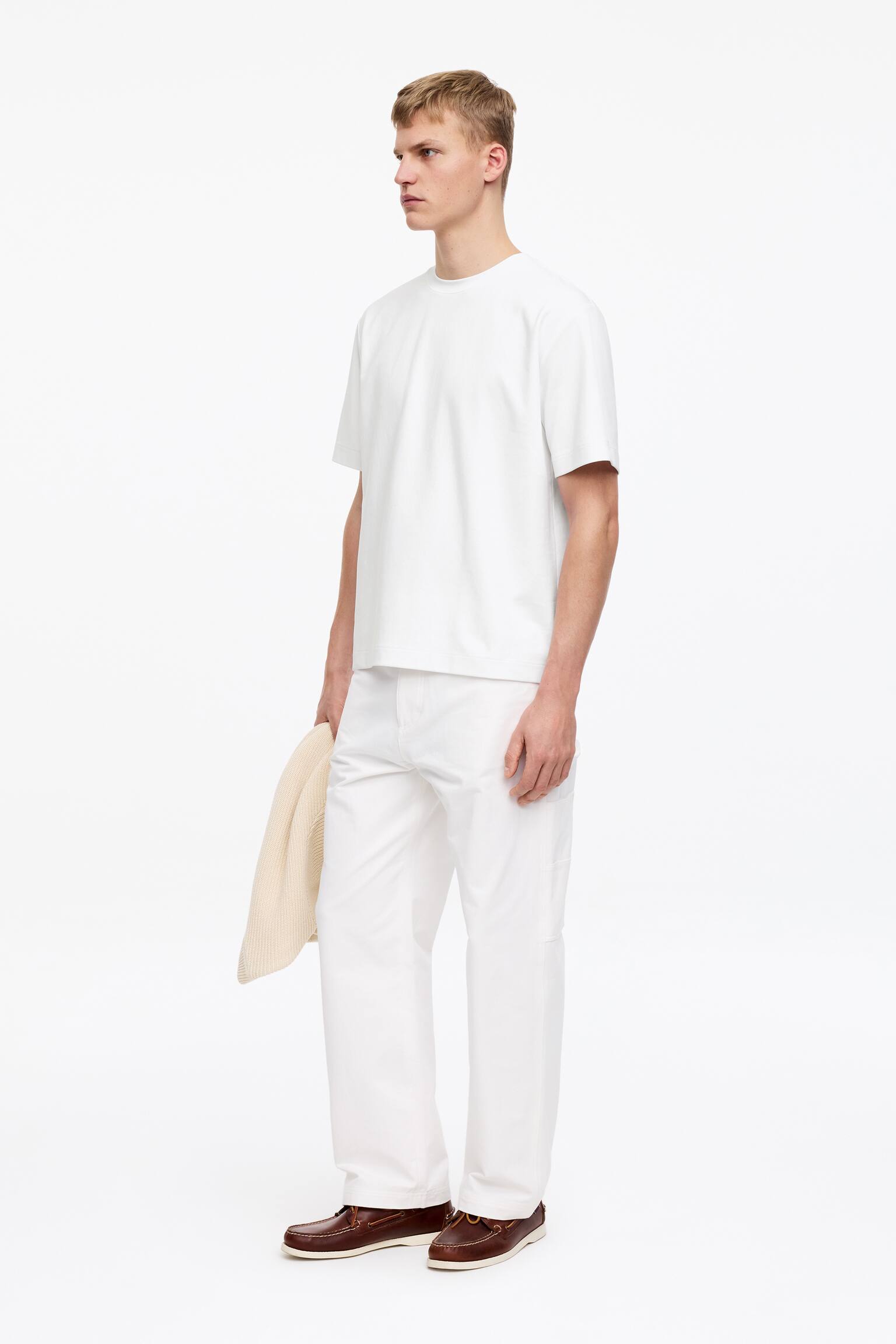 T-shirt interlock - Blanc/Noir/Bordeaux foncé - 5