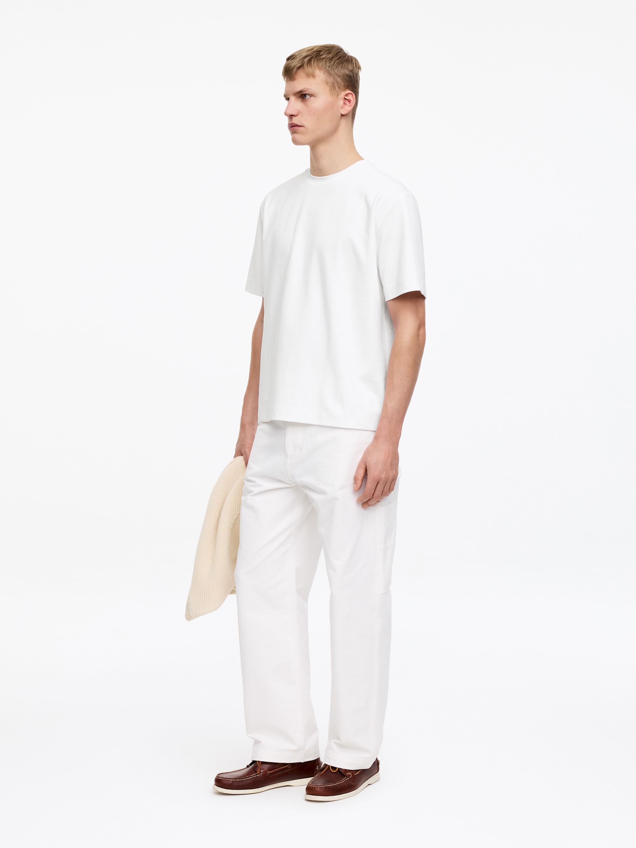 Camiseta boxy de interlock - Blanco - Corte holgado - Men - StillMedia/Lookbook - 43