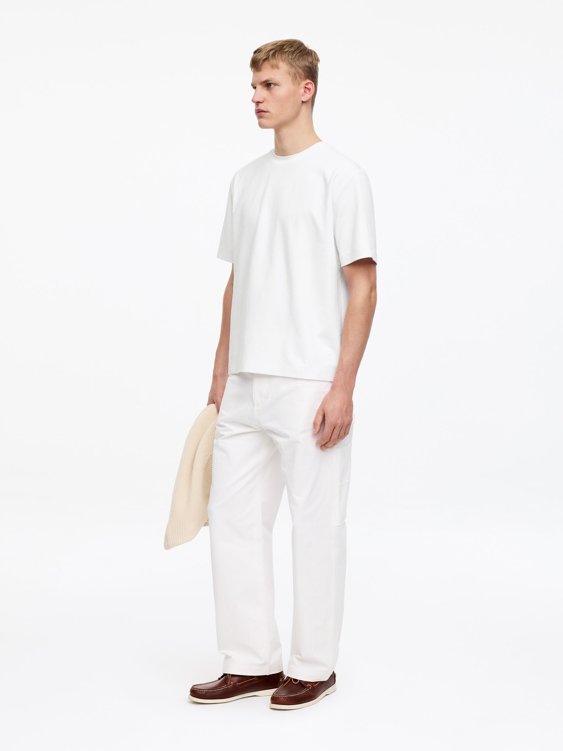 T-shirt interlock - Bianco - Loose fit - Men - StillMedia/Lookbook - 43