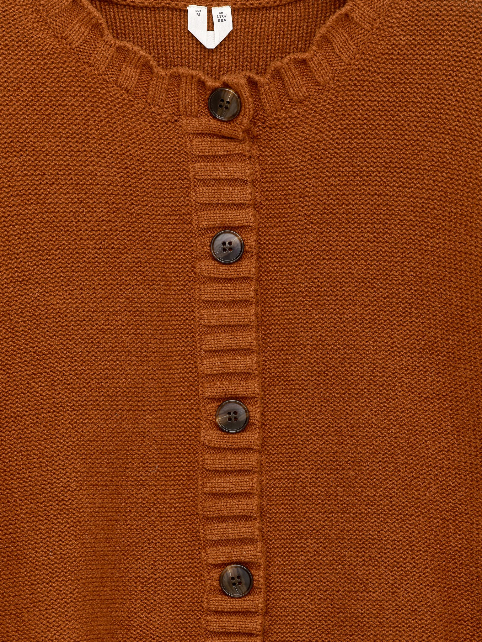 Cardigan en coton à bords festonnés - Rouille - 6