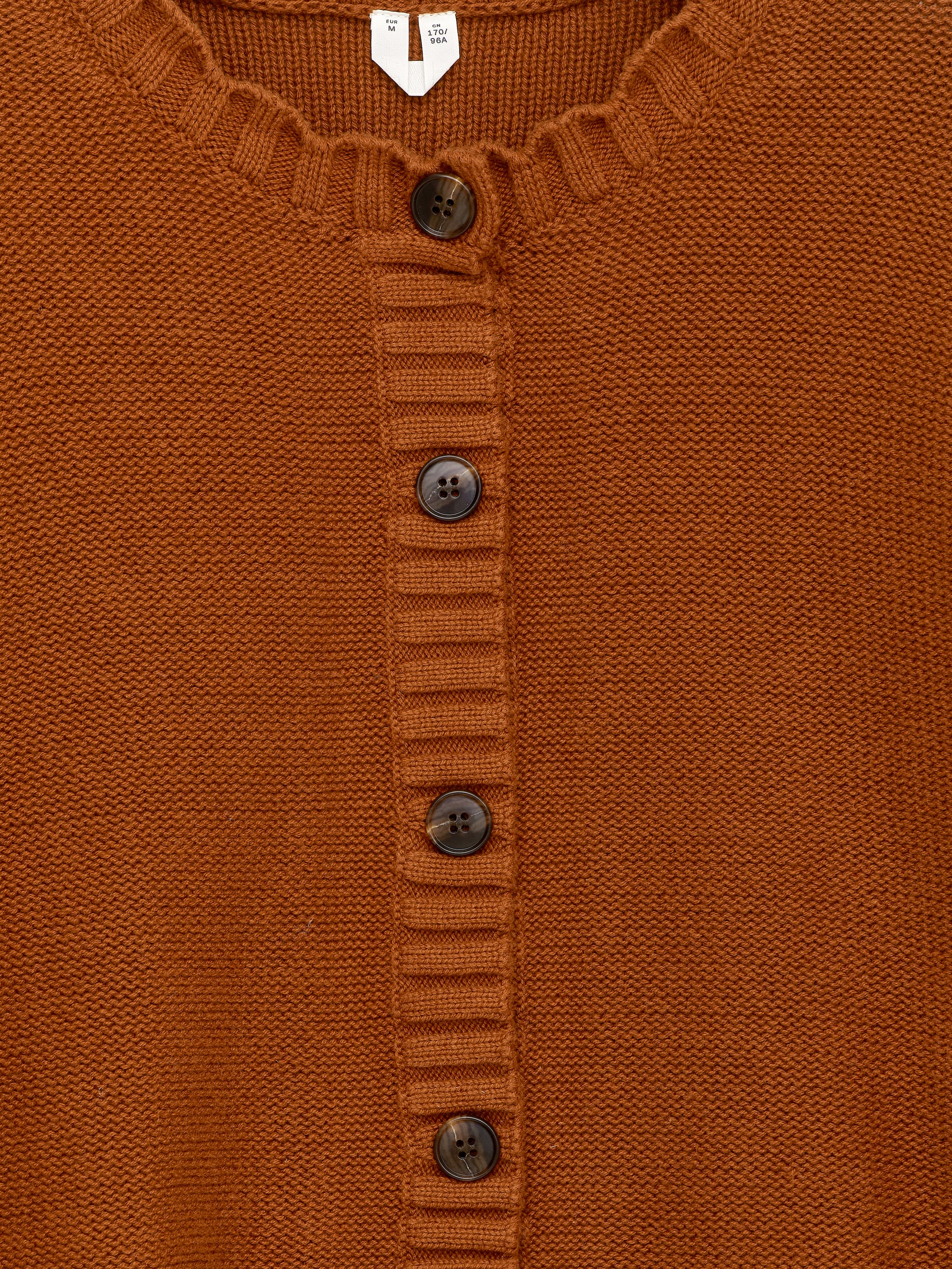 Scallop-Edge Cotton Cardigan - Rust - Loose fit - Women - StillMedia/DescriptiveDetail - 2