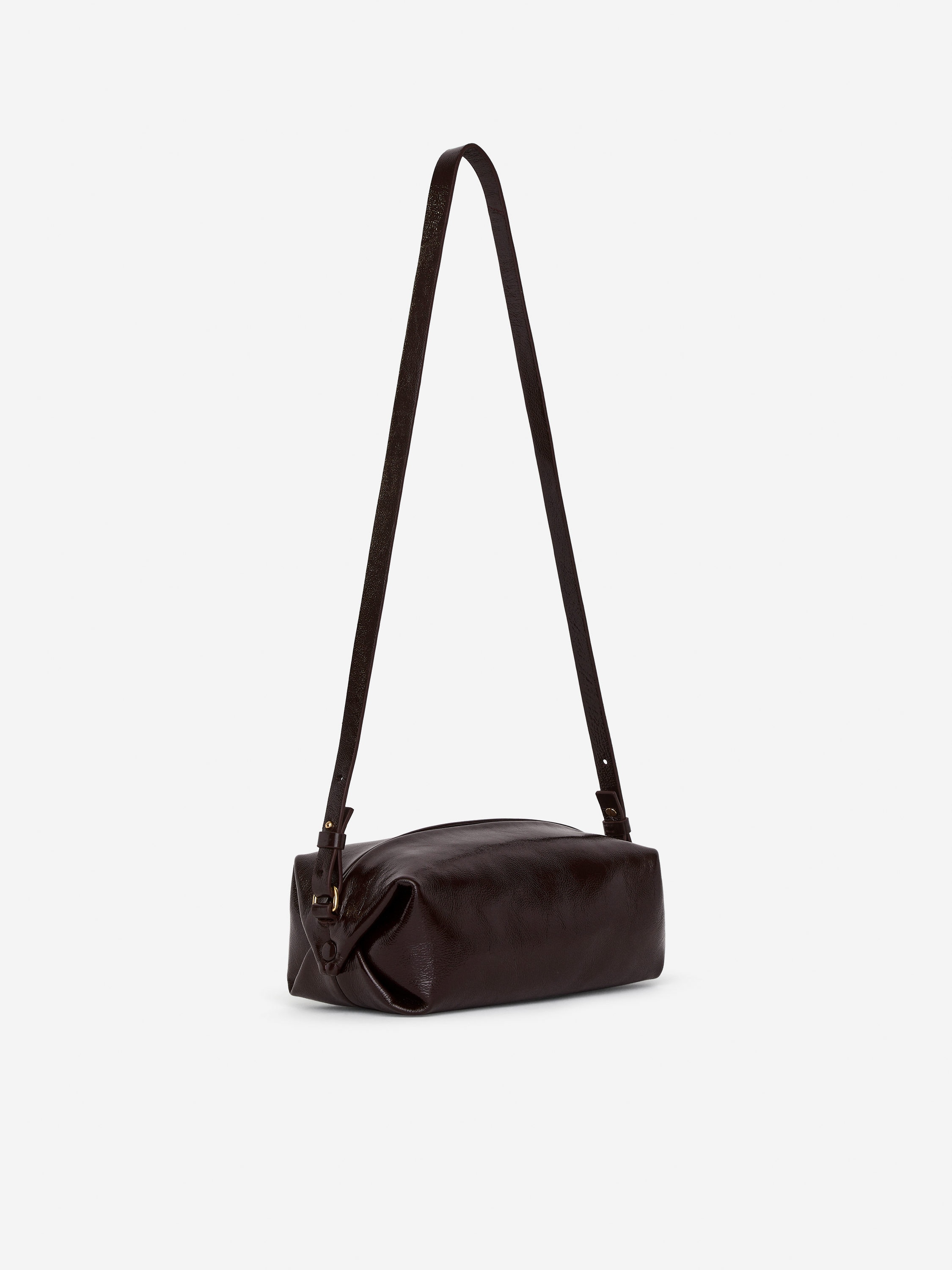 Lacquered Crossbody Bag - Burgundy - Women - StillMedia/DescriptiveStillLife - 2