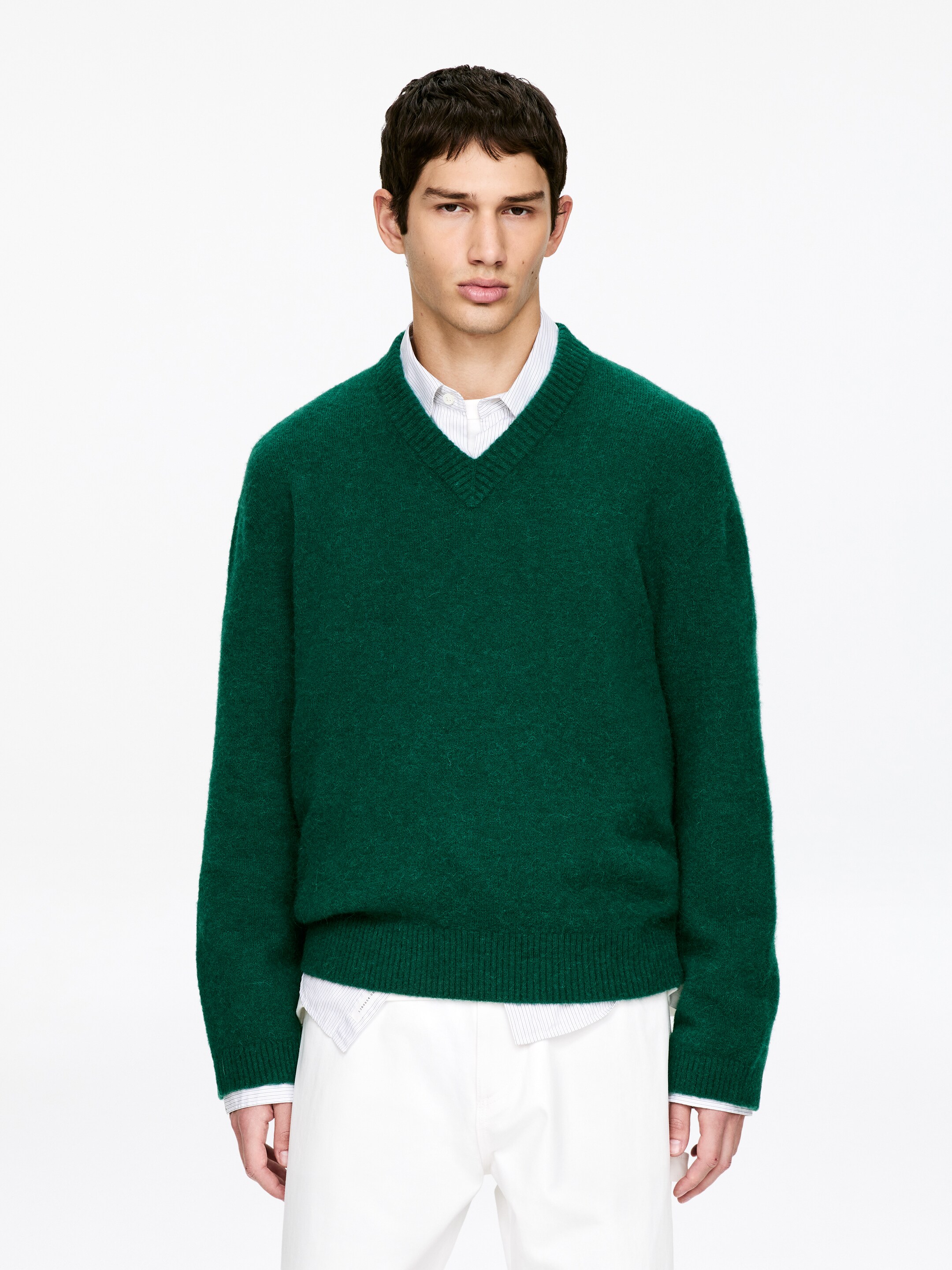 Visualizza immagine più grande: Maglione rilassato in misto alpaca e lana - Verde - UOMO | H&M IT 1