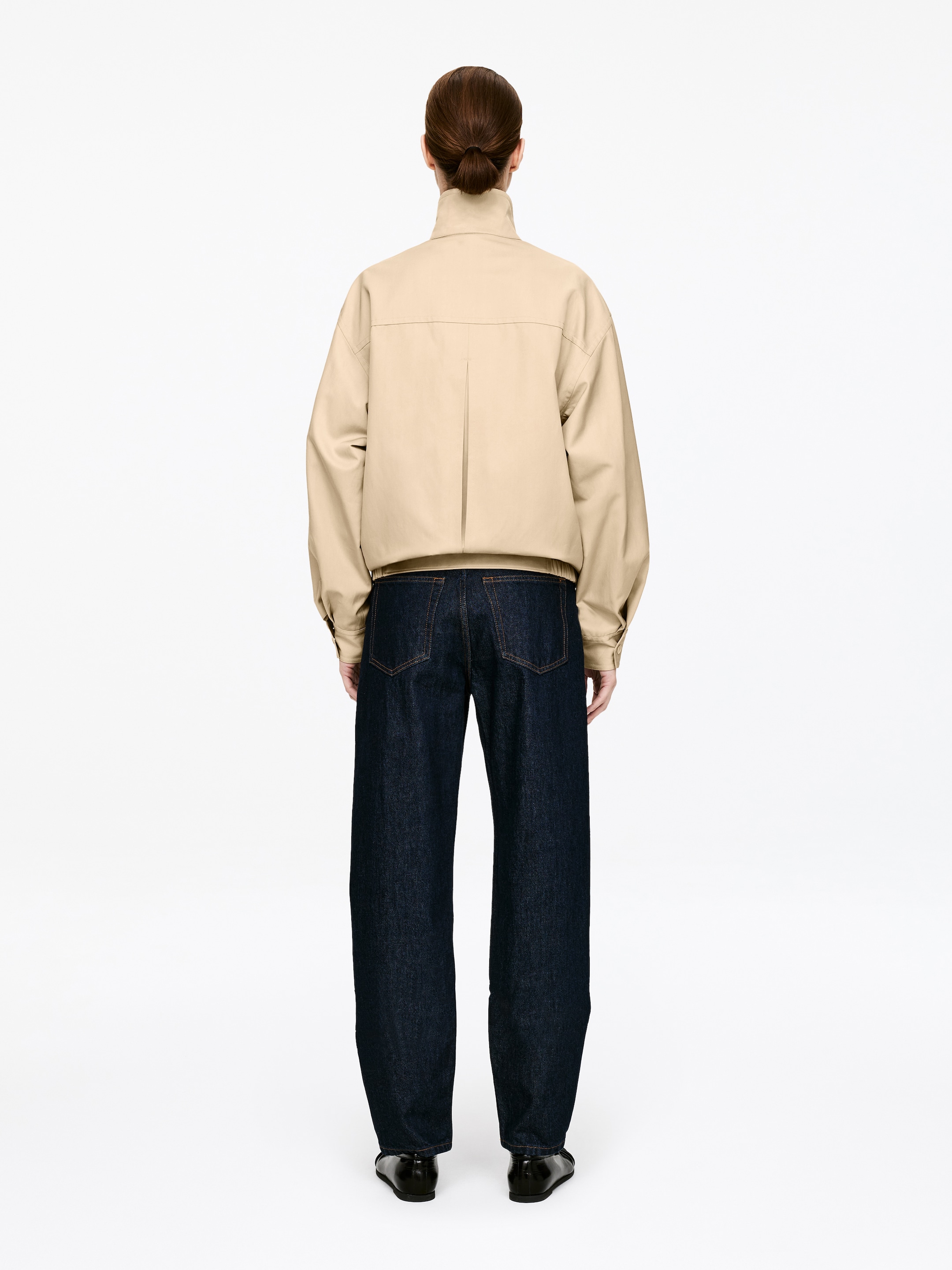 Harrington Jacket - Beige - Oversized - Women - StillMedia/Lookbook - 6