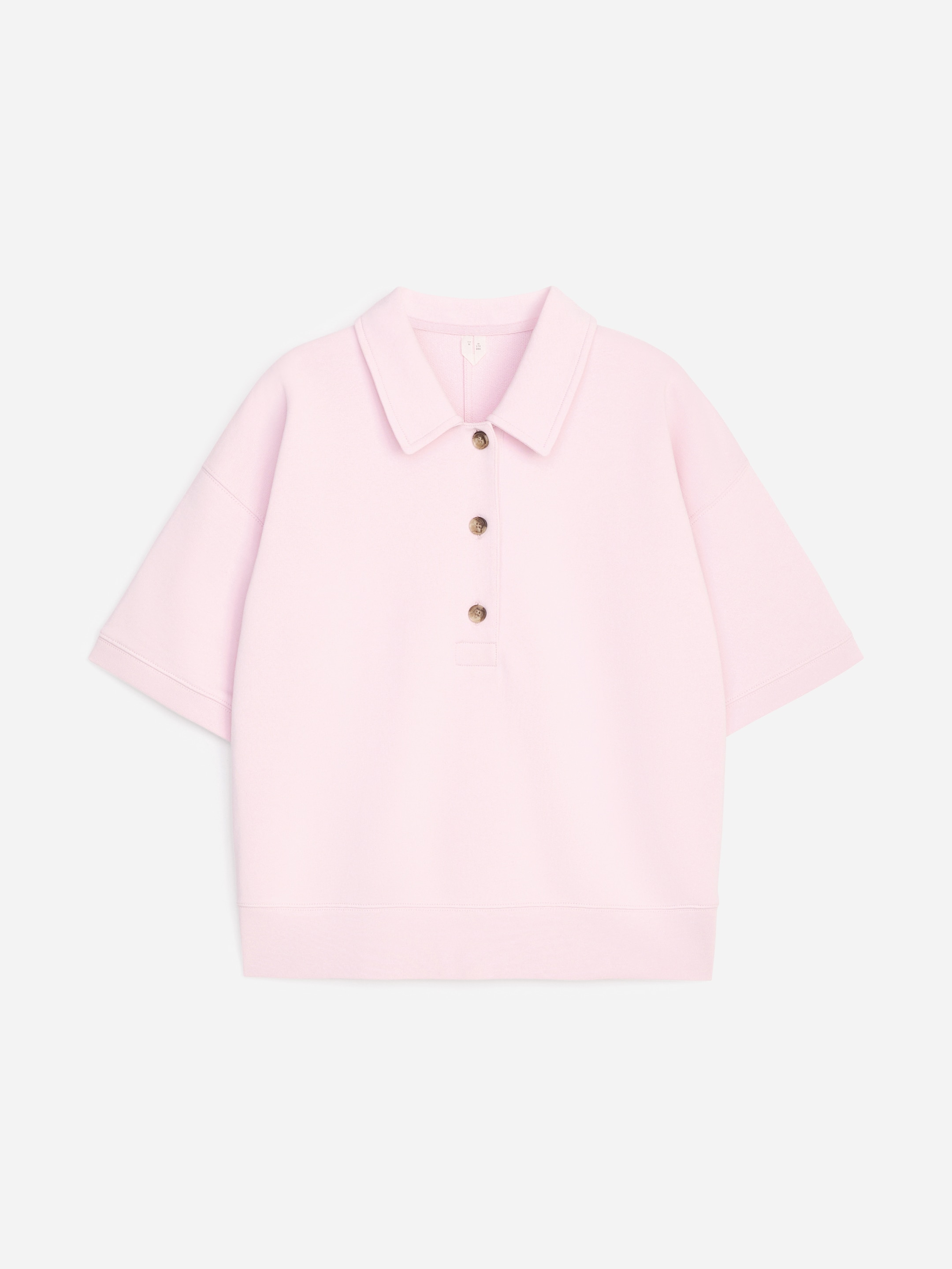 French Terry Polo Sweatshirt-#DAC8D5-19506