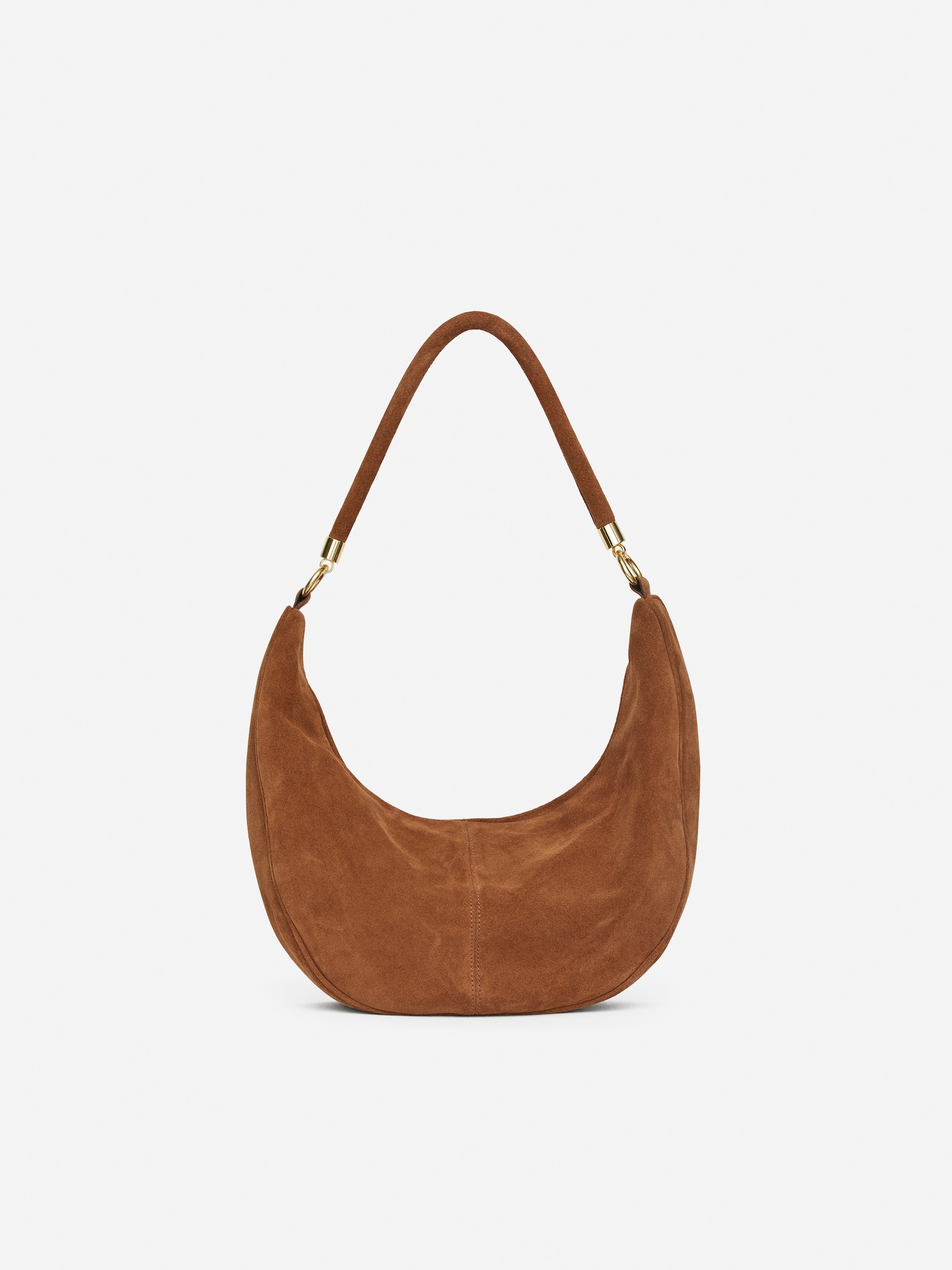 Sac à bandoulière en daim - Marron - 2