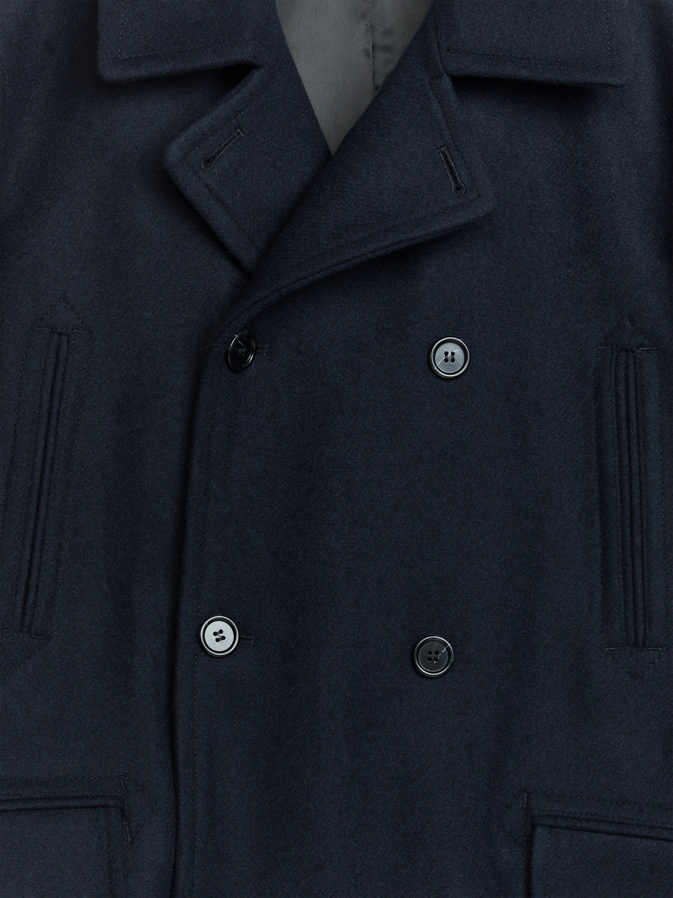 Se større billede: Sømandsjakke i uld - Mørkeblå - HERRE | H&M DK 3