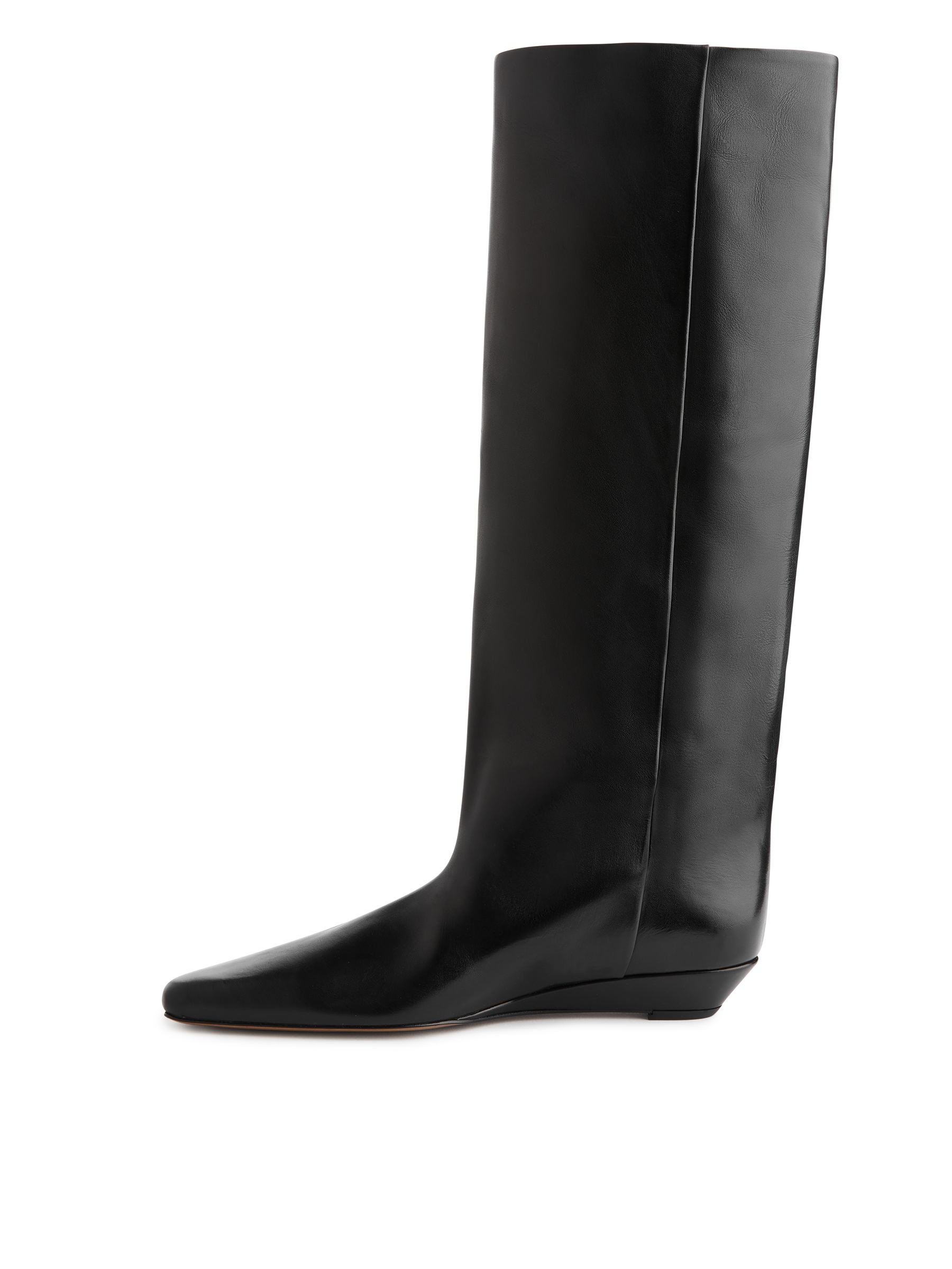 WideShaft Wedge Boots - Black - Women - StillMedia/DescriptiveStillLife - 3