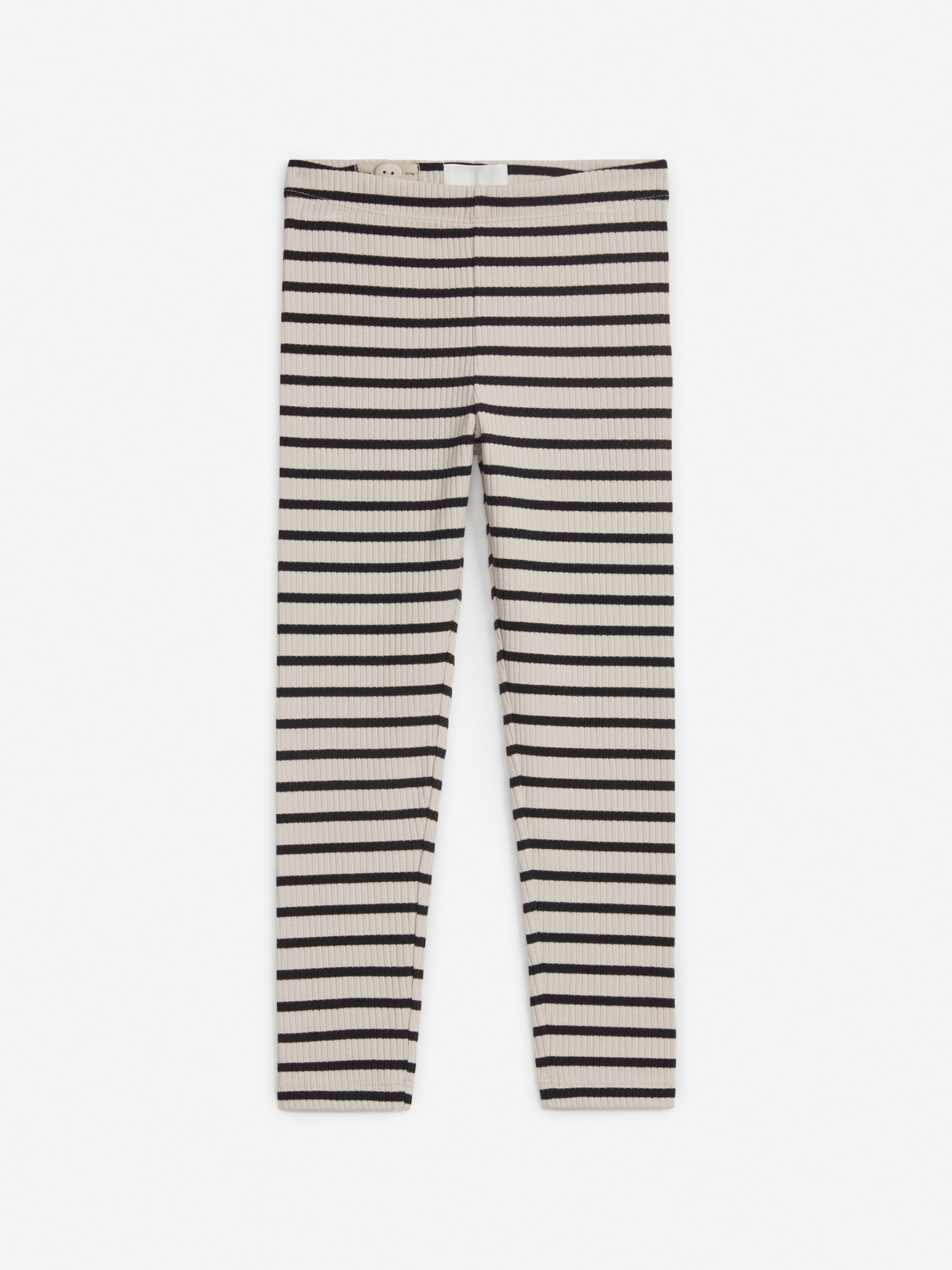 Agrandir l'image: Legging côtelé - Blanc cassé/noir - ENFANT | H&M FR 1