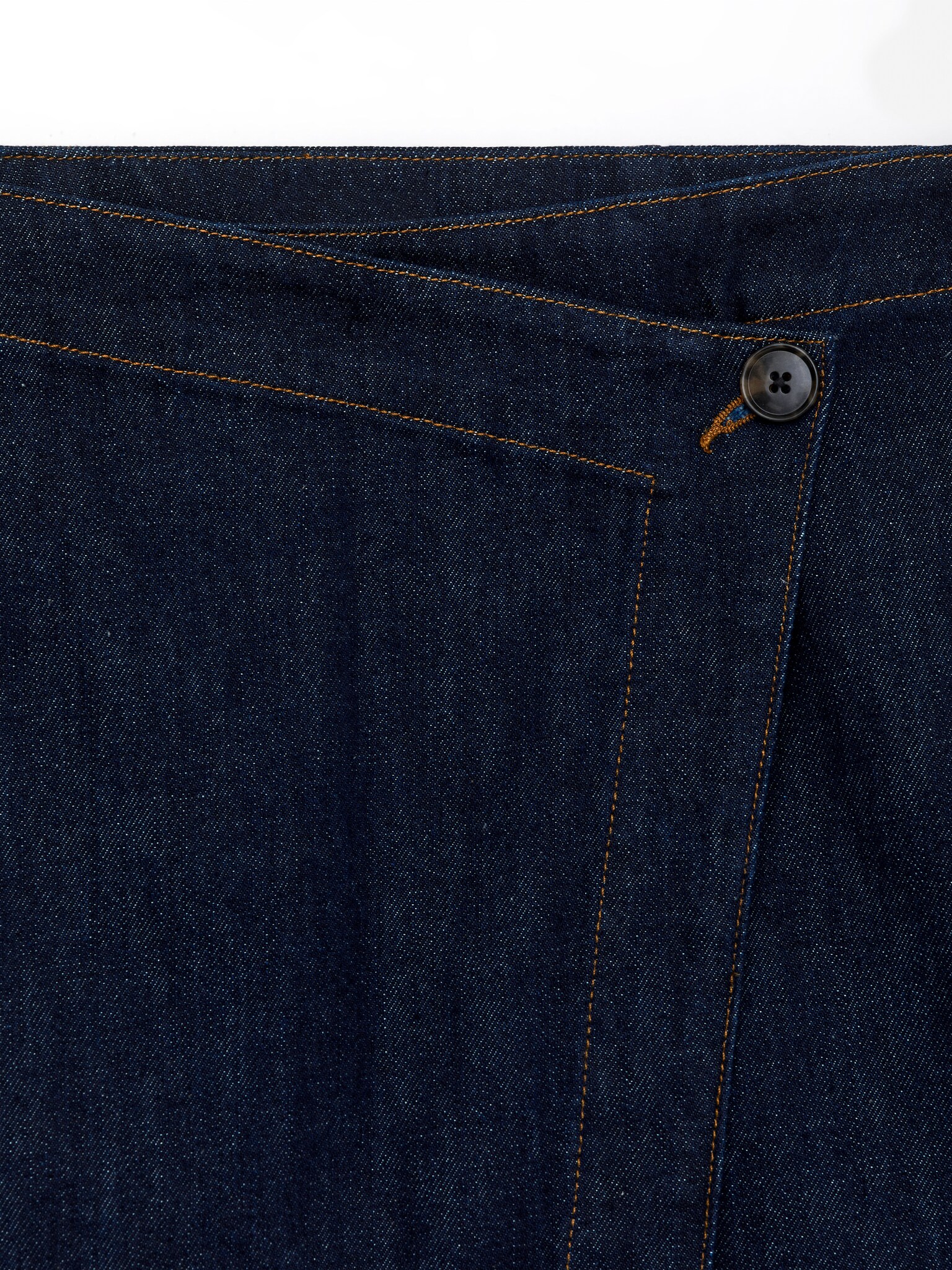 Jupe portefeuille en jean - Bleu foncé - 3